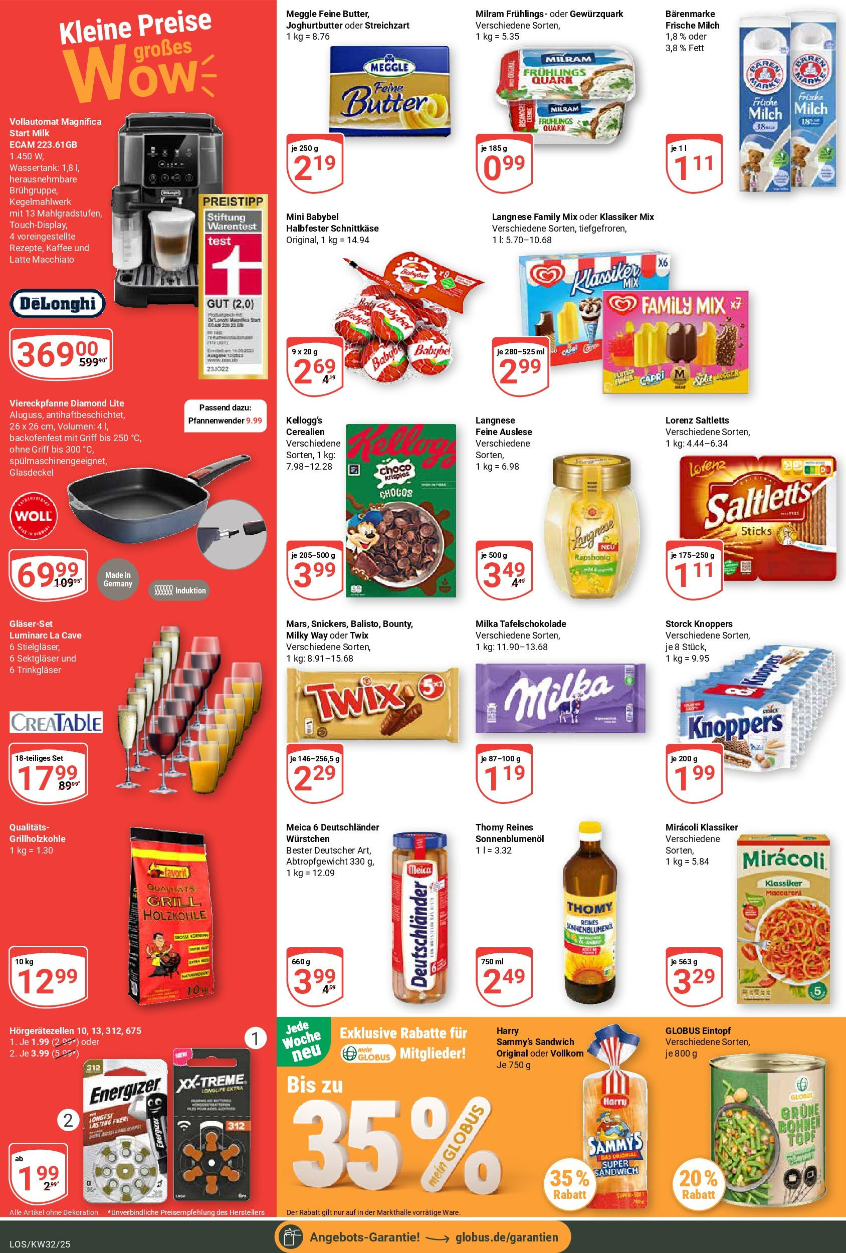 Globus prospekt Losheim Am See (ab 03.08.2025) » Angebote ab Montag | Seite: 2 | Produkte: De Longhi, Langnese, Milka, Milram Globus prospekt Losheim Am See (ab 03.08.2025) » Angebote online | Seite: 2 | Produkte: De Longhi, Langnese, Milka, Milram