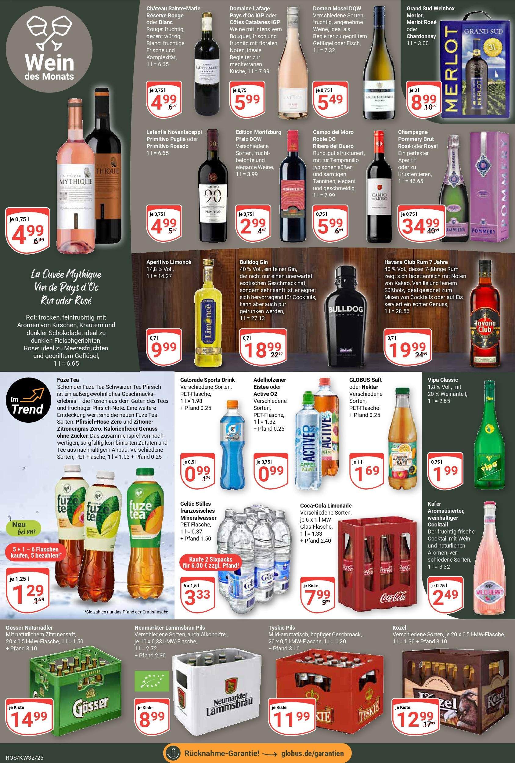 Globus prospekt Lambrechtshagen (ab 03.08.2025) » Angebote ab Montag | Seite: 16 | Produkte: Fuze tea, Zitronengras, Limonade, Pfirsich Globus prospekt Lambrechtshagen (ab 03.08.2025) » Angebote online | Seite: 16 | Produkte: Fuze tea, Zitronengras, Limonade, Pfirsich
