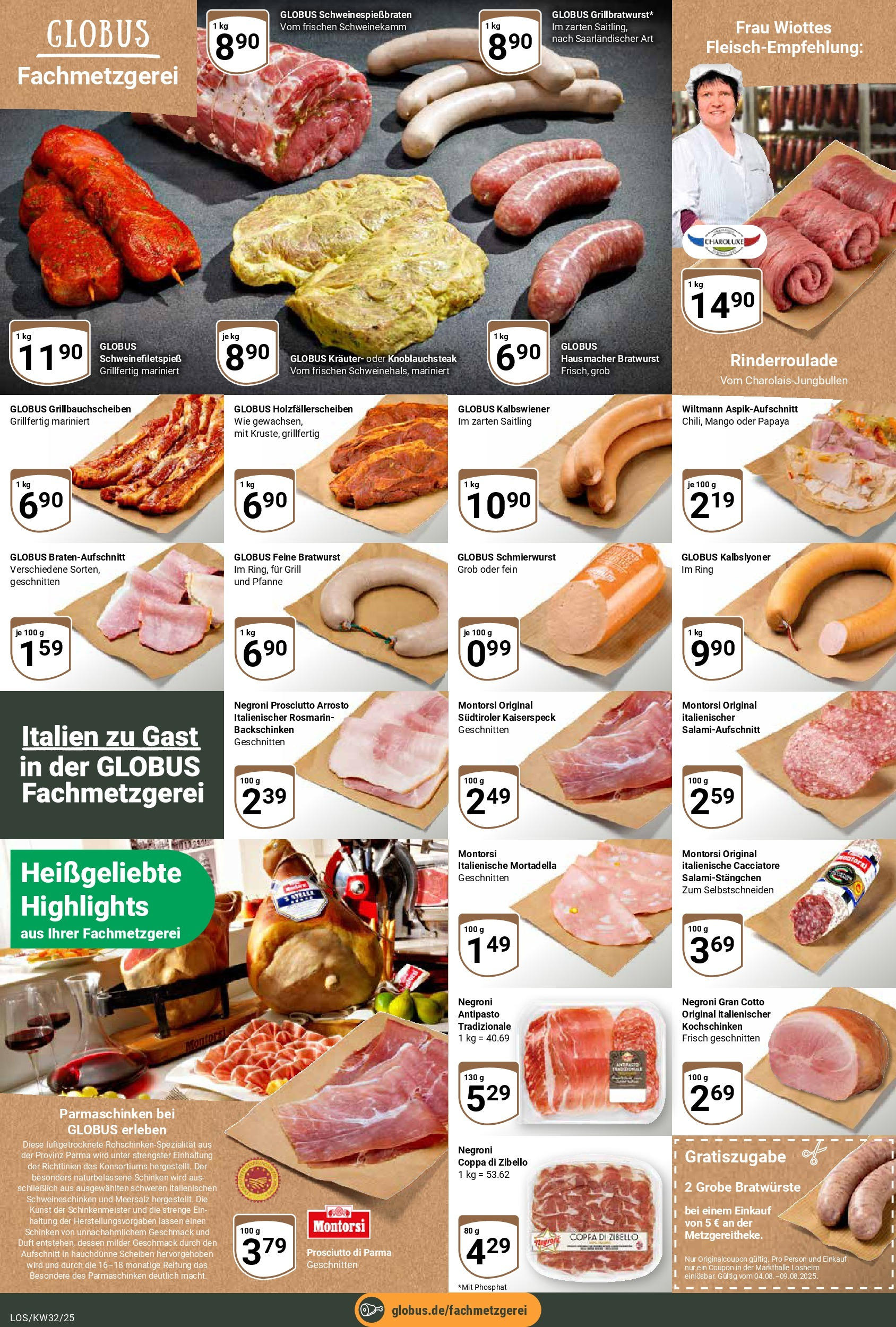 Globus prospekt Losheim Am See (ab 03.08.2025) » Angebote ab Montag | Seite: 8 | Produkte: Grill, Bratwurst, Mango, Schinken Globus prospekt Losheim Am See (ab 03.08.2025) » Angebote online | Seite: 8 | Produkte: Grill, Bratwurst, Mango, Schinken