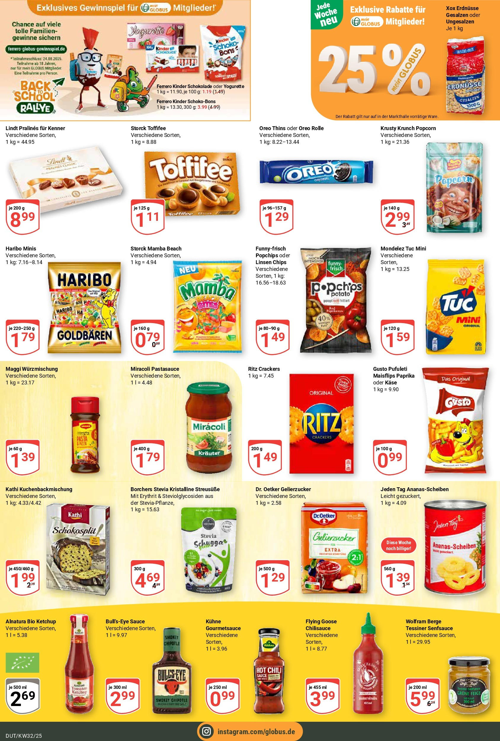 Globus prospekt Wetzlar-Dutenhofen (ab 03.08.2025) » Angebote ab Montag | Seite: 13 | Produkte: Gelierzucker, Paprika, Toffifee, Lindt Globus prospekt Wetzlar-Dutenhofen (ab 03.08.2025) » Angebote online | Seite: 13 | Produkte: Gelierzucker, Paprika, Toffifee, Lindt