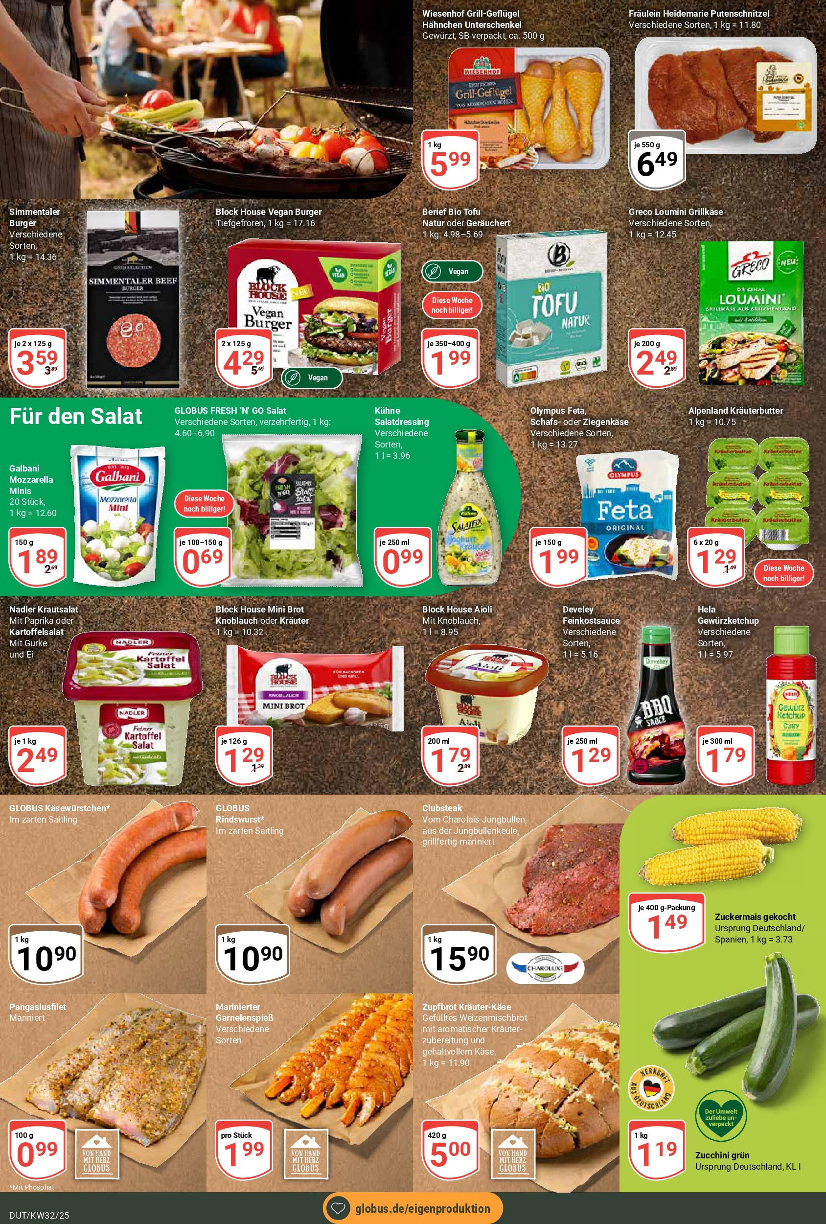 Globus prospekt Wetzlar-Dutenhofen (ab 03.08.2025) » Angebote ab Montag | Seite: 16 | Produkte: Burger, Paprika, Knoblauch, Brot Globus prospekt Wetzlar-Dutenhofen (ab 03.08.2025) » Angebote online | Seite: 16 | Produkte: Burger, Paprika, Knoblauch, Brot