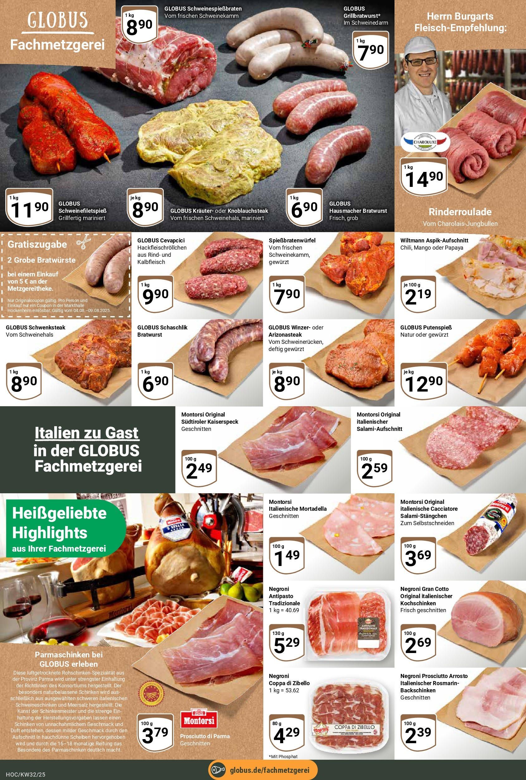 Globus prospekt Hockenheim (ab 03.08.2025) » Angebote ab Montag | Seite: 6 | Produkte: Bratwurst, Cevapcici, Duft, Schinken Globus prospekt Hockenheim (ab 03.08.2025) » Angebote online | Seite: 6 | Produkte: Bratwurst, Cevapcici, Duft, Schinken