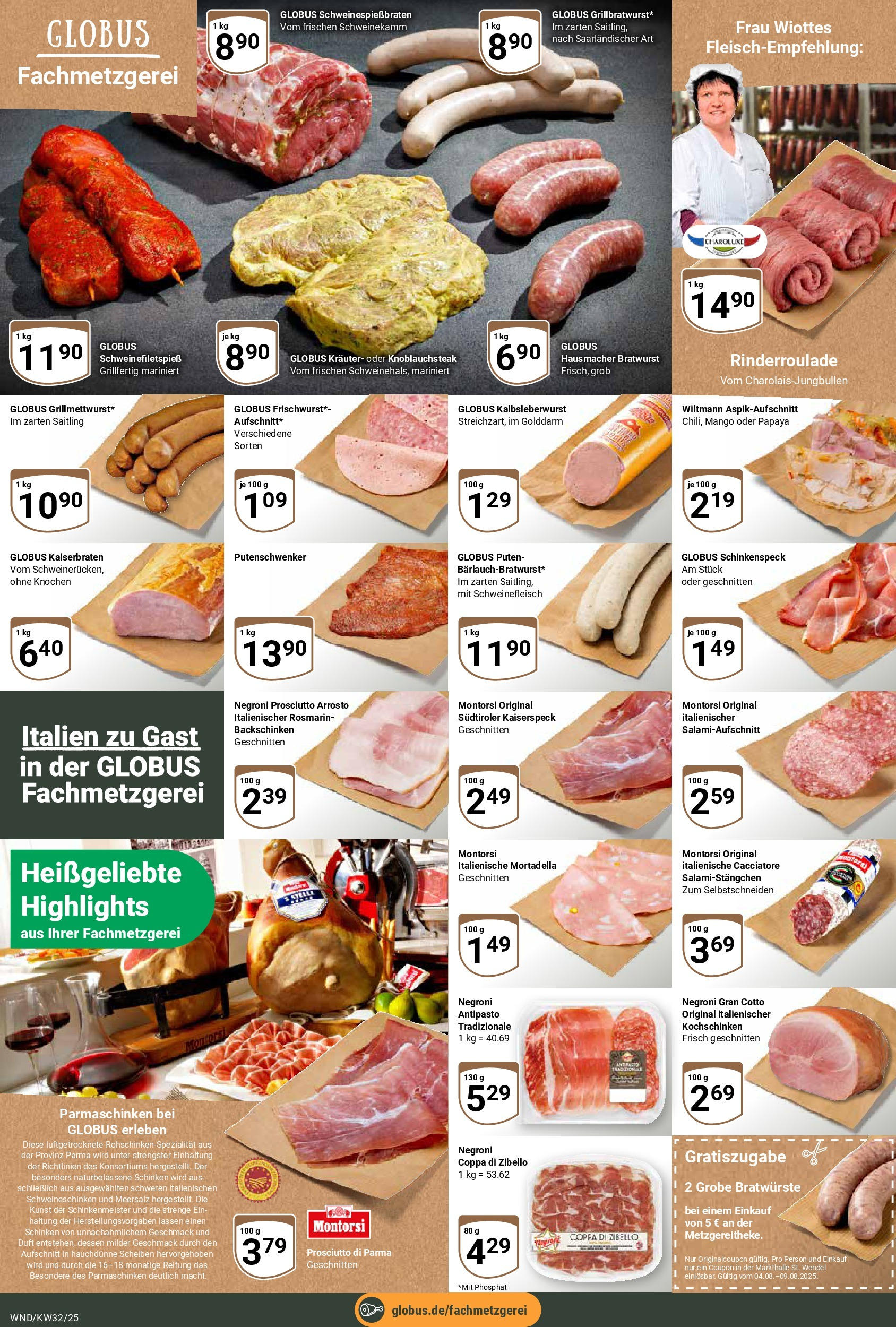 Globus prospekt St. Wendel	 (ab 03.08.2025) » Angebote online | Seite: 10 | Produkte: Bratwurst, Duft, Mango, Schinken