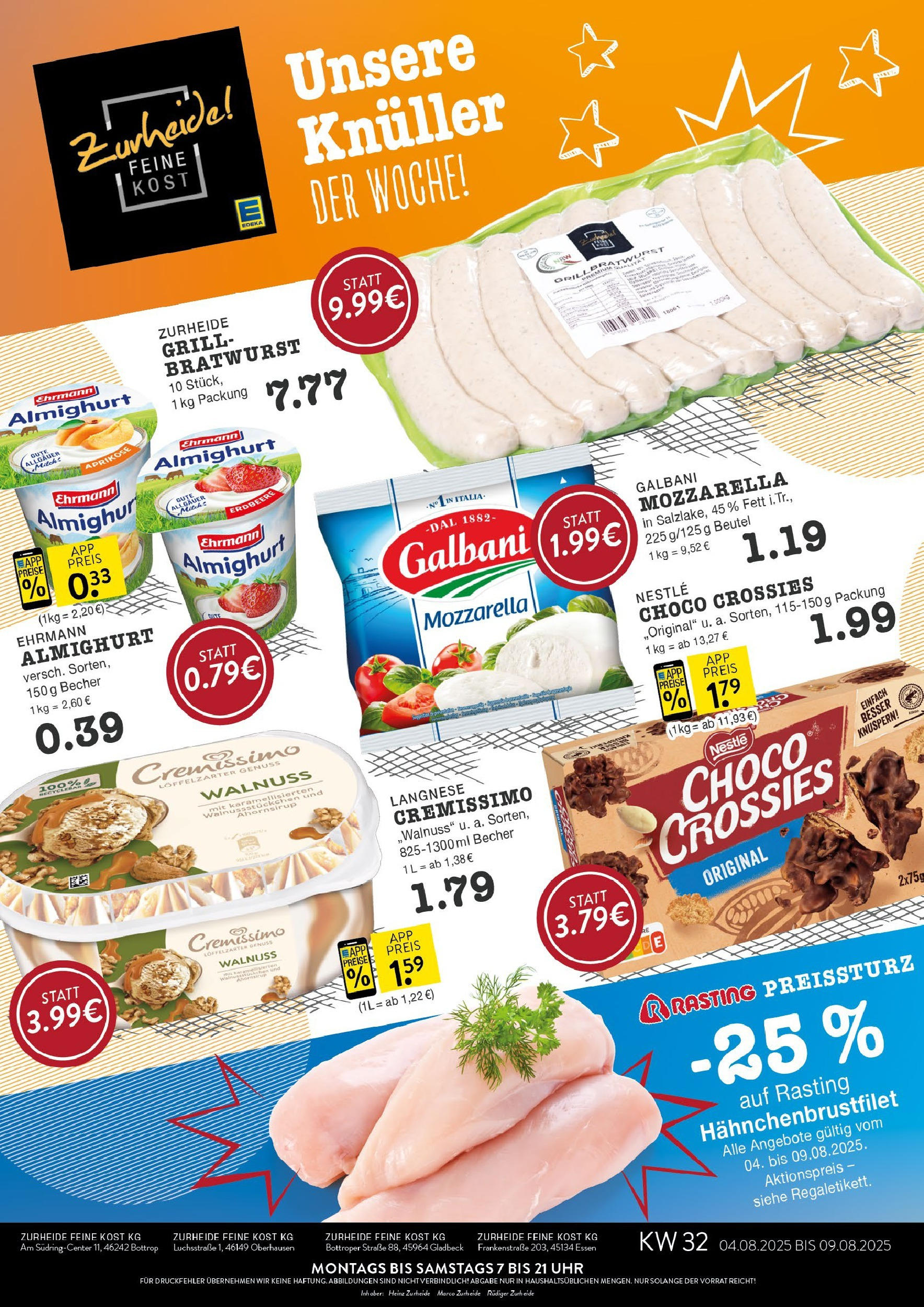 Edeka prospekt Gladbeck (ab 03.08.2025) » Angebote Online | Seite: 1 | Produkte: Langnese, Cremissimo, Ehrmann almighurt, Uhr Edeka prospekt Gladbeck (ab 03.08.2025) » Angebote Online | Seite: 1 | Produkte: Langnese, Cremissimo, Ehrmann almighurt, Uhr