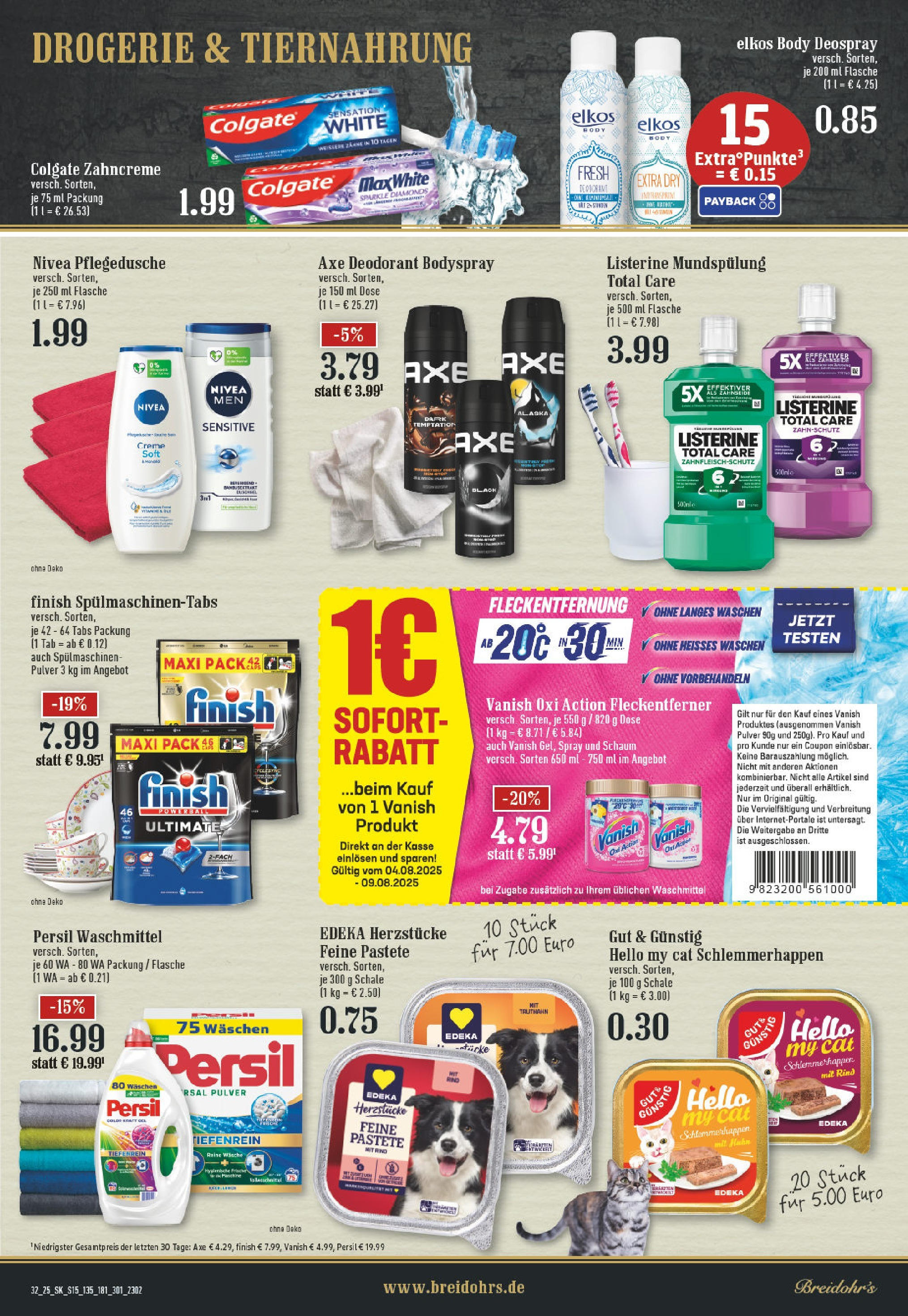 Edeka prospekt Rösrath (ab 03.08.2025) » Angebote Online | Seite: 15 | Produkte: Finish, Deodorant, Waschmittel, Persil Edeka prospekt Rösrath (ab 03.08.2025) » Angebote Online | Seite: 15 | Produkte: Finish, Deodorant, Waschmittel, Persil