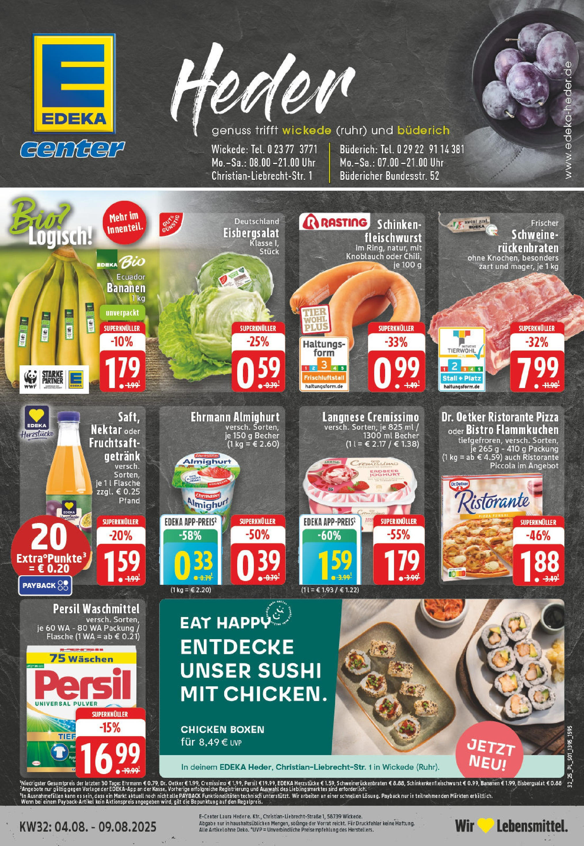 Edeka prospekt Wickede	 (ab 03.08.2025) » Angebote Online | Seite: 1