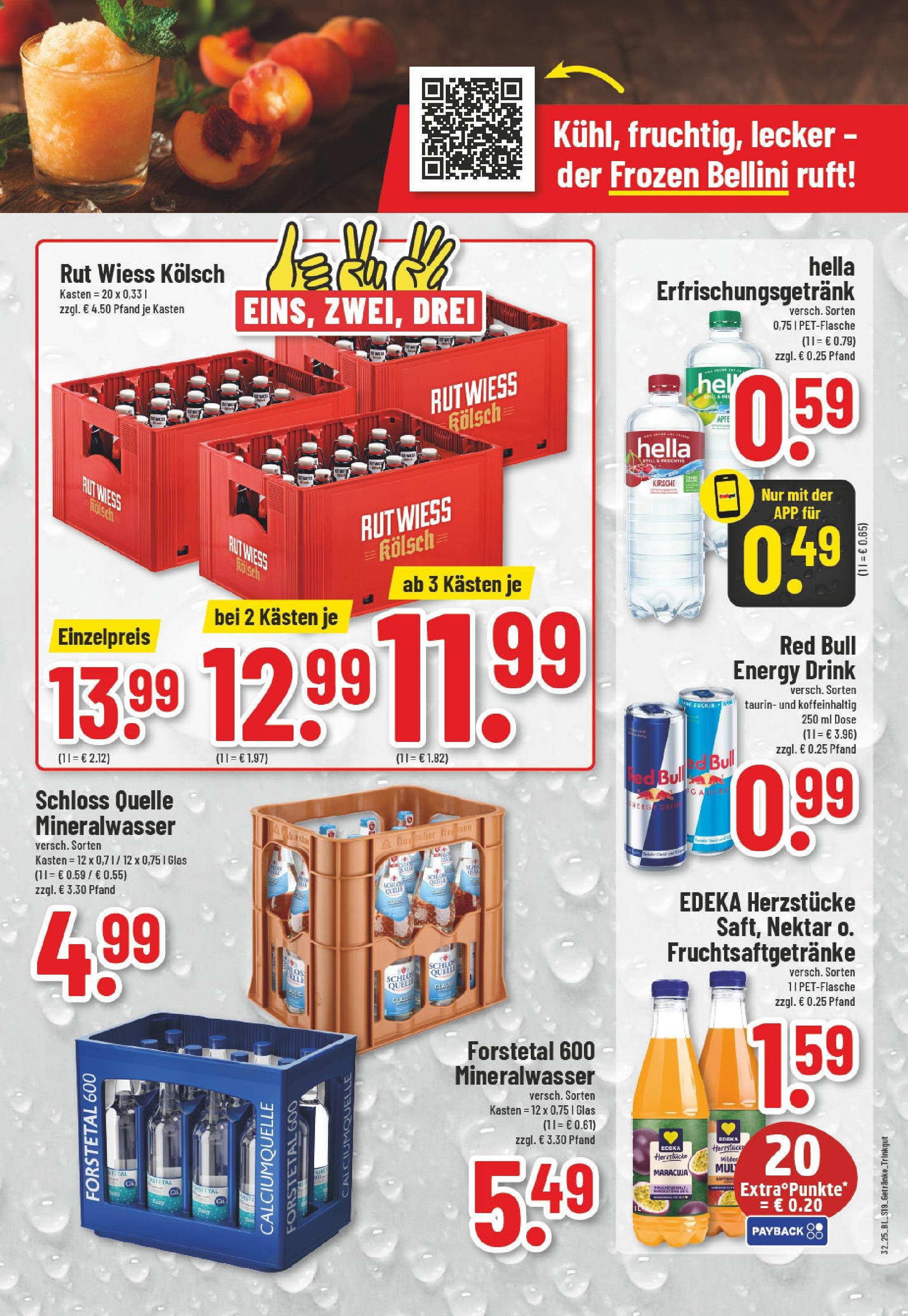 Edeka prospekt Essen-Werden	 (ab 03.08.2025) » Angebote Online | Seite: 19 | Produkte: Red bull, Mineralwasser, Zucker, Hella