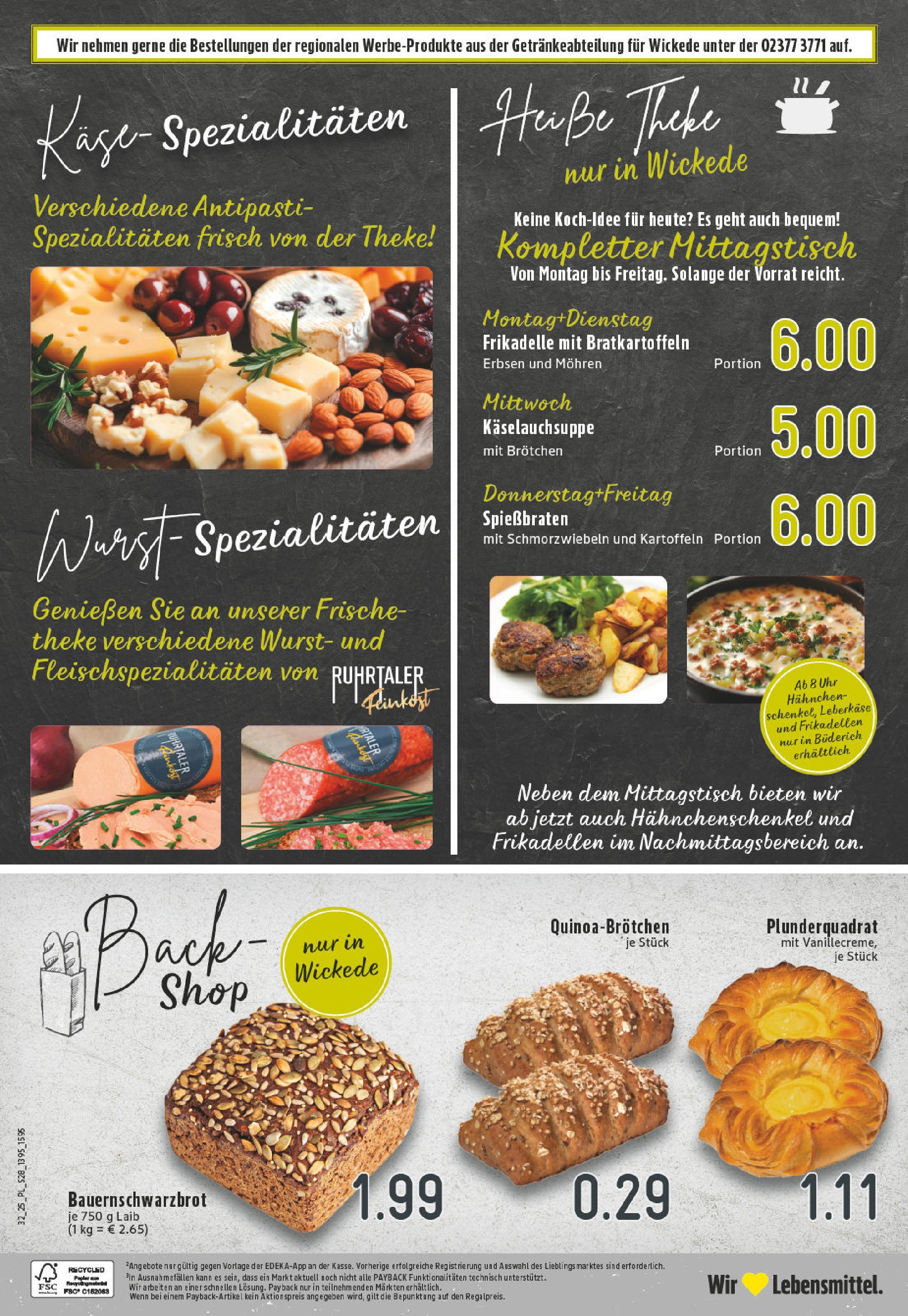 Edeka prospekt Wickede	 (ab 03.08.2025) » Angebote Online | Seite: 28