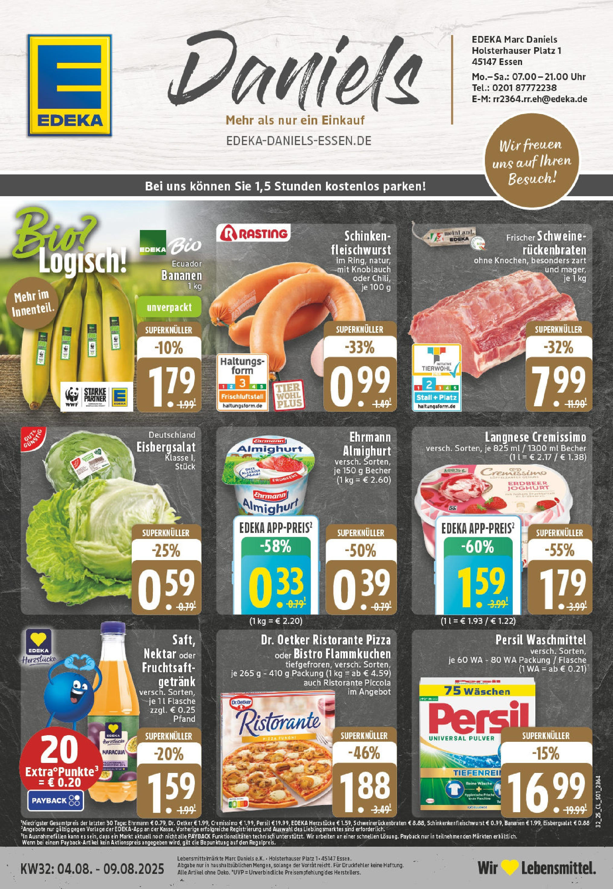 Edeka prospekt Essen (ab 03.08.2025) » Angebote Online | Seite: 1 Edeka prospekt Essen (ab 03.08.2025) » Angebote Online | Seite: 1