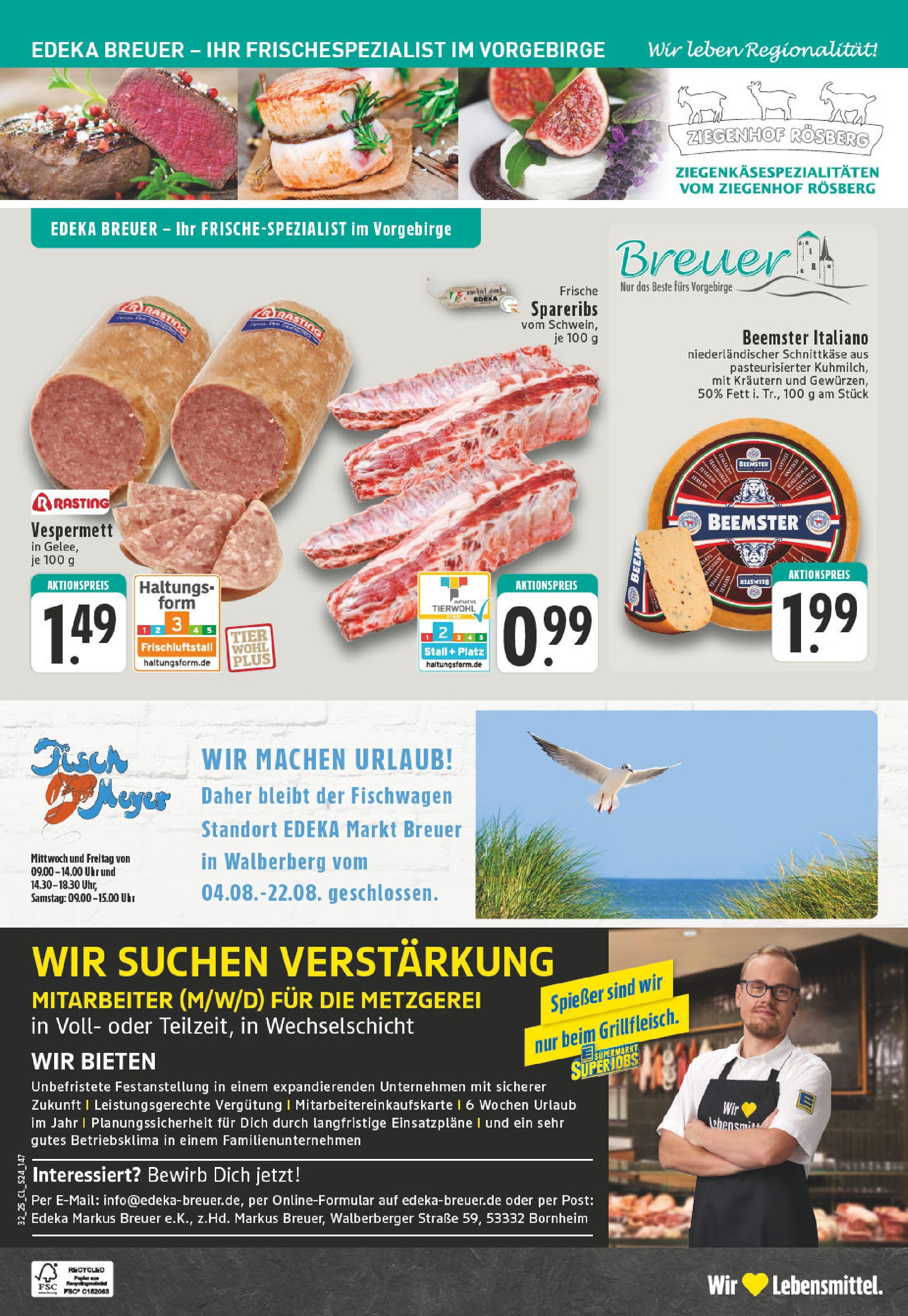 Edeka prospekt Bornheim-Walberberg	 (ab 03.08.2025) » Angebote Online | Seite: 24 | Produkte: Fisch, Uhr