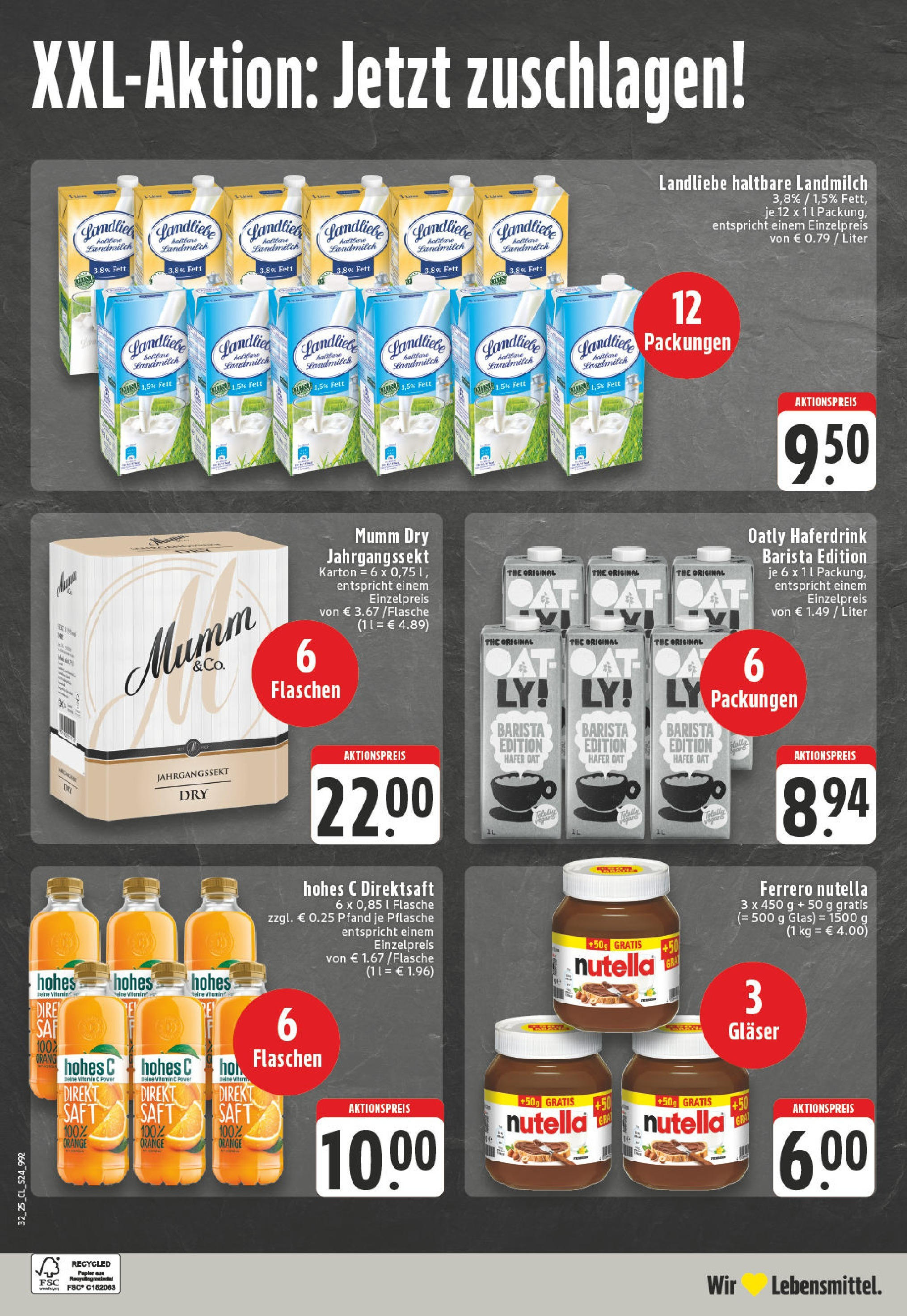 Edeka prospekt Köln-Lindenthal	 (ab 03.08.2025) » Angebote Online | Seite: 24 | Produkte: Haferdrink, Oatly, Hohes c, Saft