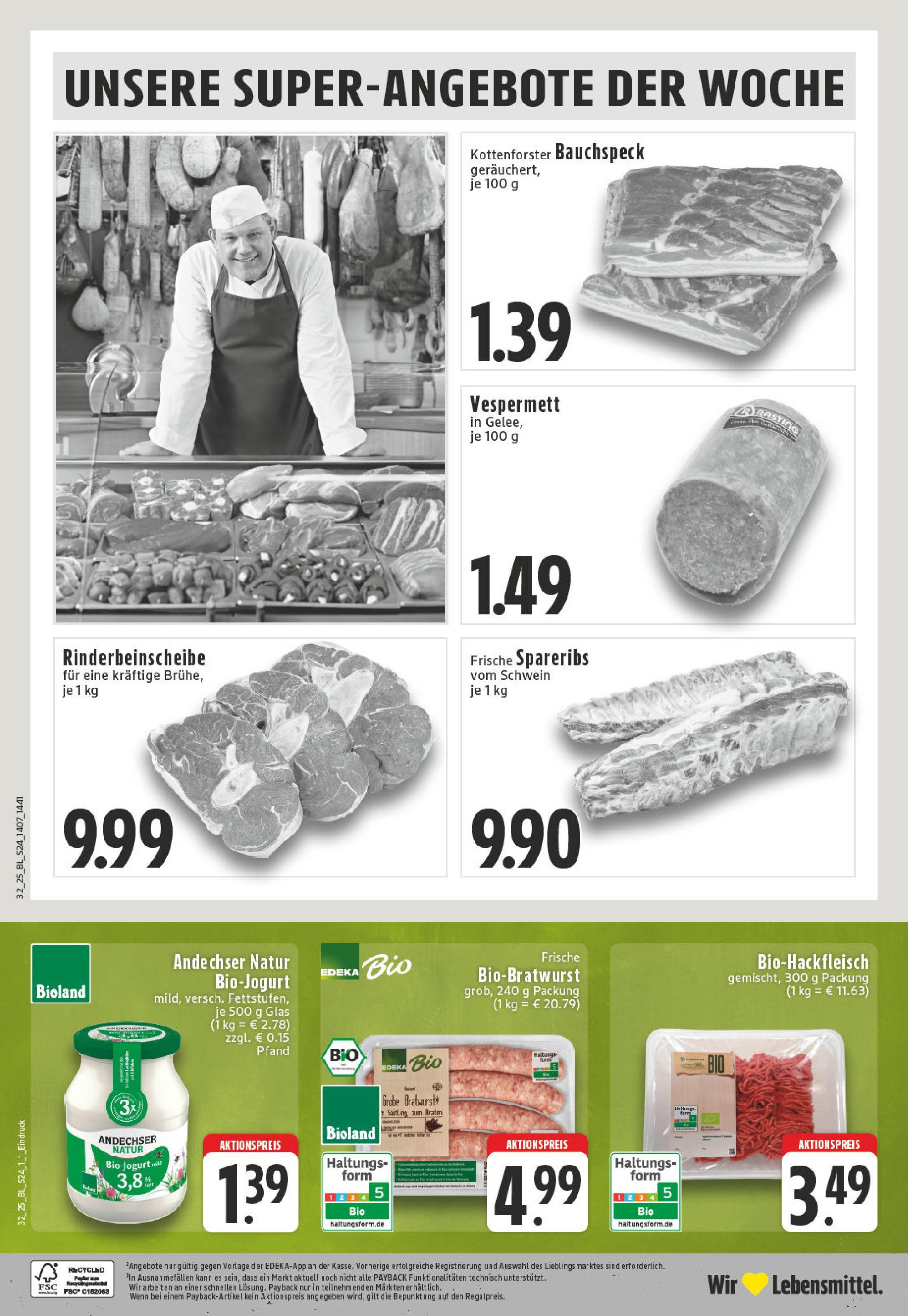 Edeka prospekt Steinfurt	 (ab 03.08.2025) » Angebote Online | Seite: 24 | Produkte: Spare ribs