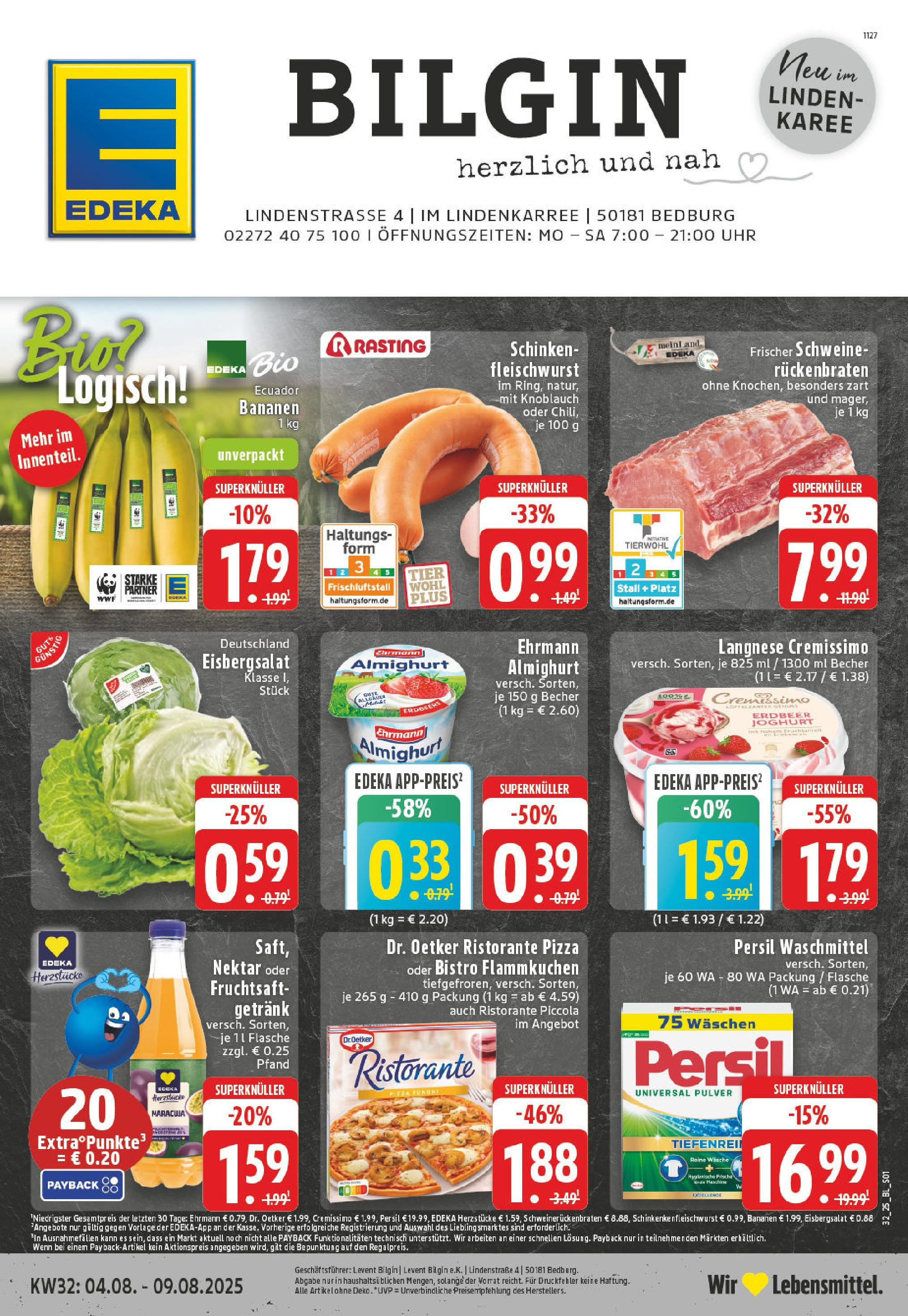 Edeka prospekt Bedburg	 (ab 03.08.2025) » Angebote Online | Seite: 1 | Produkte: Joghurt, Knoblauch, Uhr, Persil