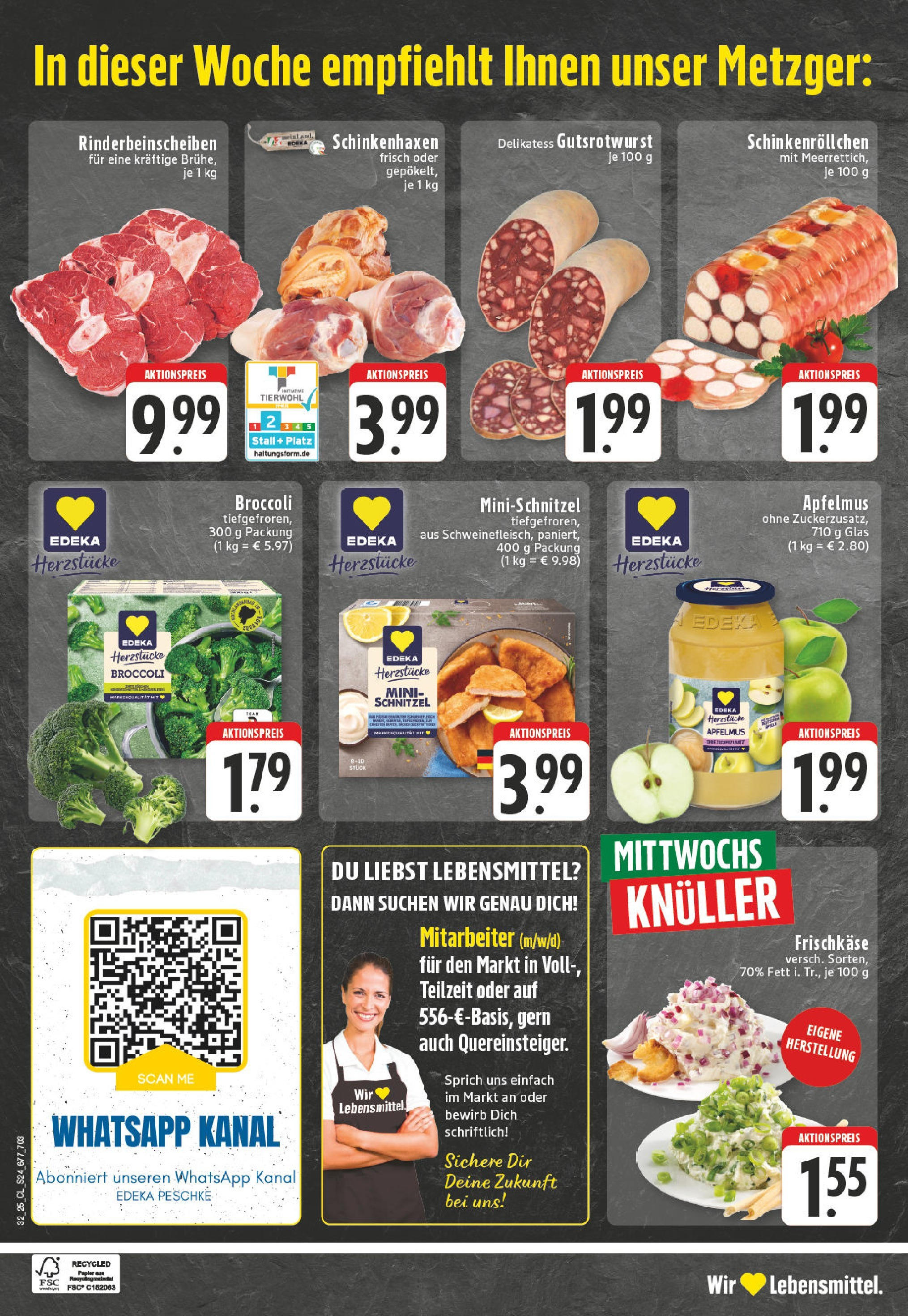 Edeka prospekt Nordkirchen (ab 03.08.2025) » Angebote Online | Seite: 24 | Produkte: Schnitzel, Frischkase Edeka prospekt Nordkirchen (ab 03.08.2025) » Angebote Online | Seite: 24 | Produkte: Schnitzel, Frischkase