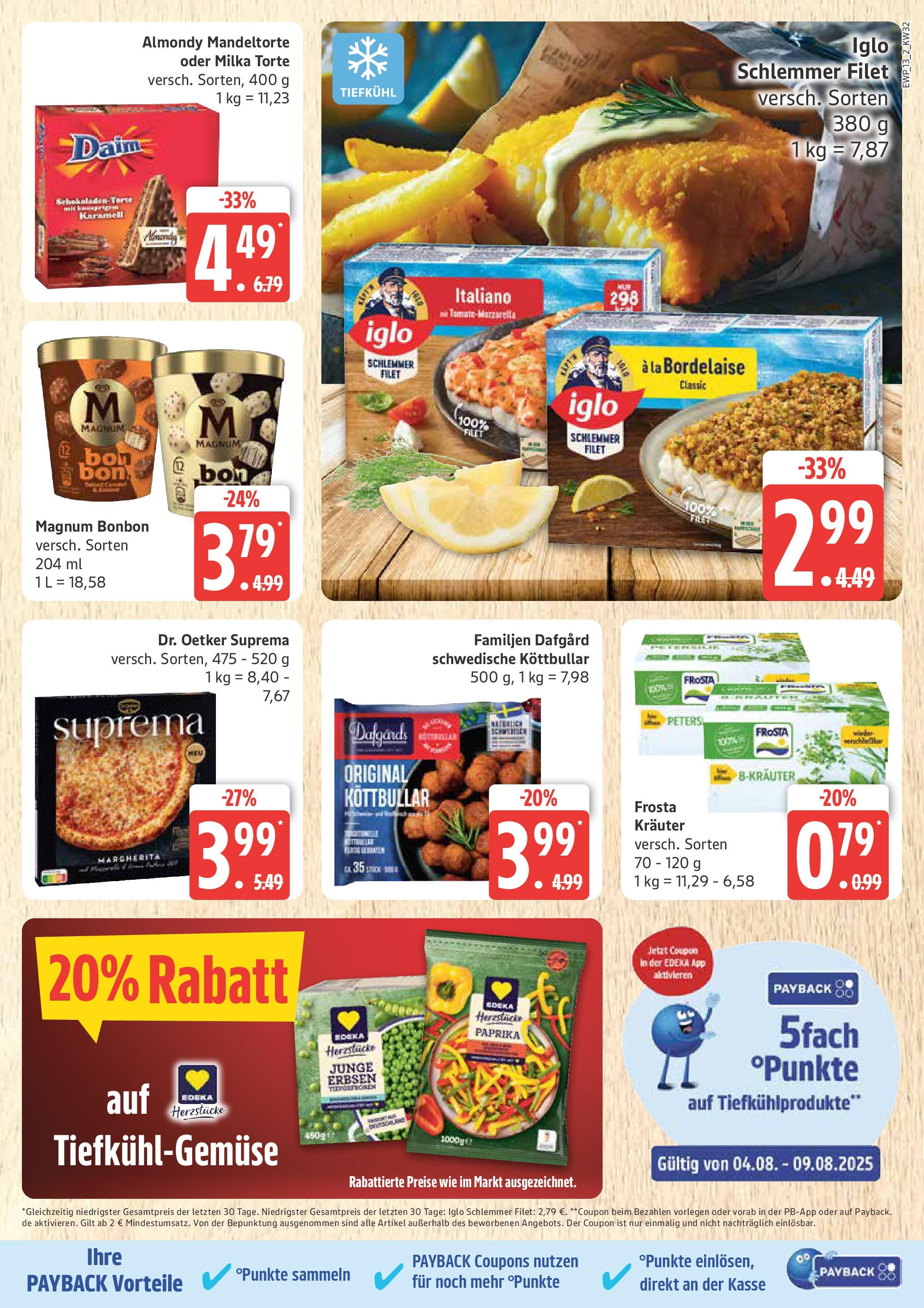 Edeka prospekt Rostock (ab 03.08.2025) » Angebote Online | Seite: 13 | Produkte: Tiefkühlgemüse, Paprika, Pizza, Erbsen Edeka prospekt Rostock (ab 03.08.2025) » Angebote Online | Seite: 13 | Produkte: Tiefkühlgemüse, Paprika, Pizza, Erbsen