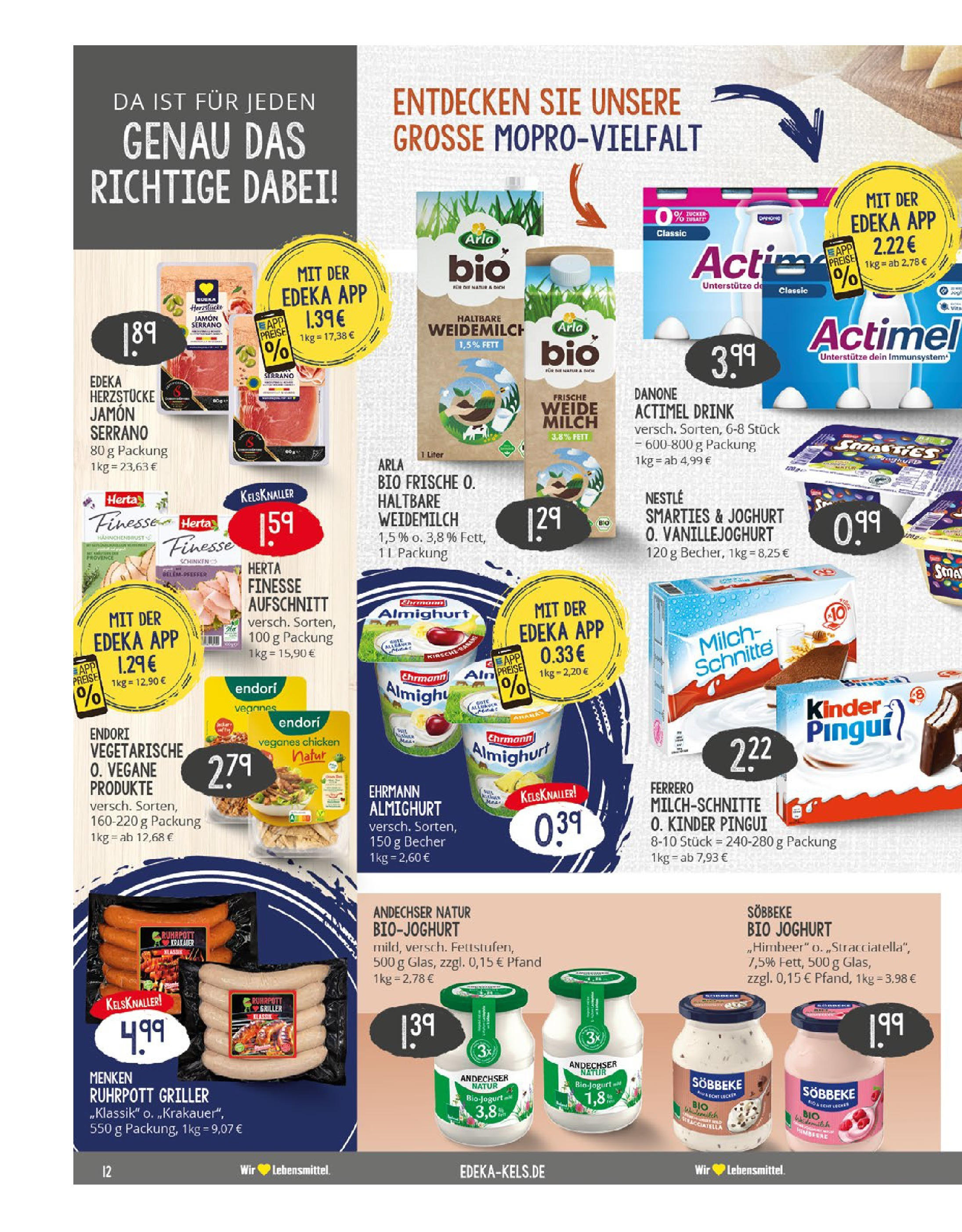 Edeka prospekt Mülheim A. D. Ruhr (ab 03.08.2025) » Angebote Online | Seite: 12 | Produkte: Actimel, Rama, Ehrmann almighurt, Ananas Edeka prospekt Mülheim A. D. Ruhr (ab 03.08.2025) » Angebote Online | Seite: 12 | Produkte: Actimel, Rama, Ehrmann almighurt, Ananas