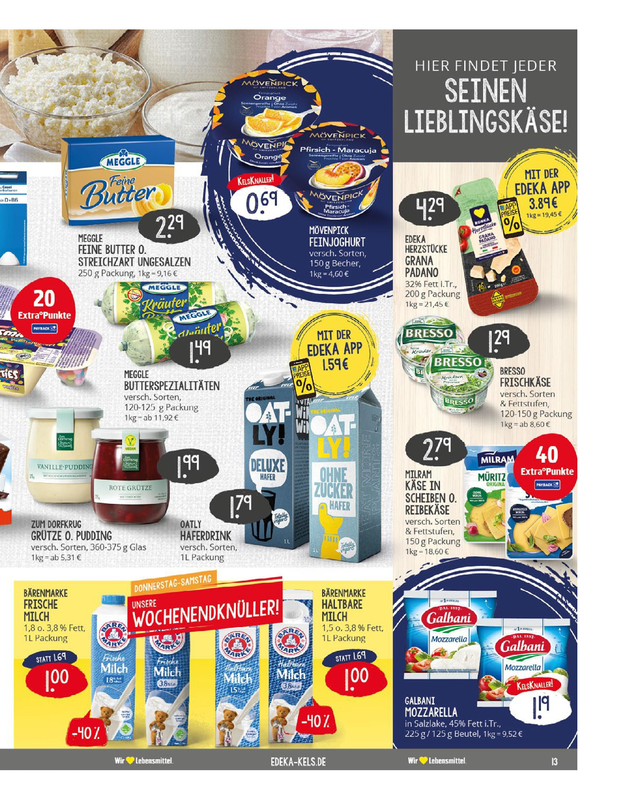 Edeka prospekt Mülheim A. D. Ruhr (ab 03.08.2025) » Angebote Online | Seite: 13 | Produkte: Butter, Mozzarella, Haferdrink, Pfirsich Edeka prospekt Mülheim A. D. Ruhr (ab 03.08.2025) » Angebote Online | Seite: 13 | Produkte: Butter, Mozzarella, Haferdrink, Pfirsich