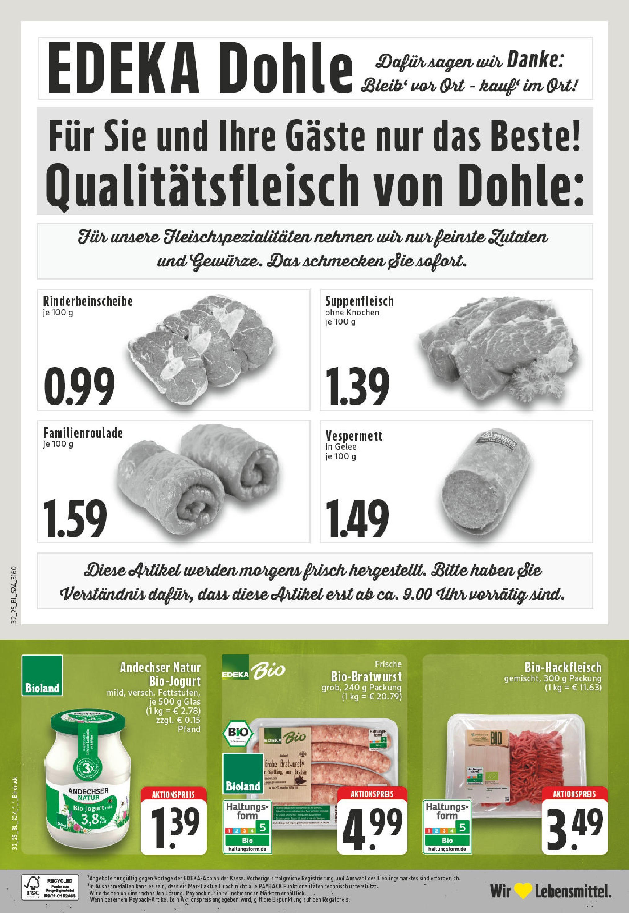 Edeka prospekt Lohne	 (ab 03.08.2025) » Angebote Online | Seite: 24