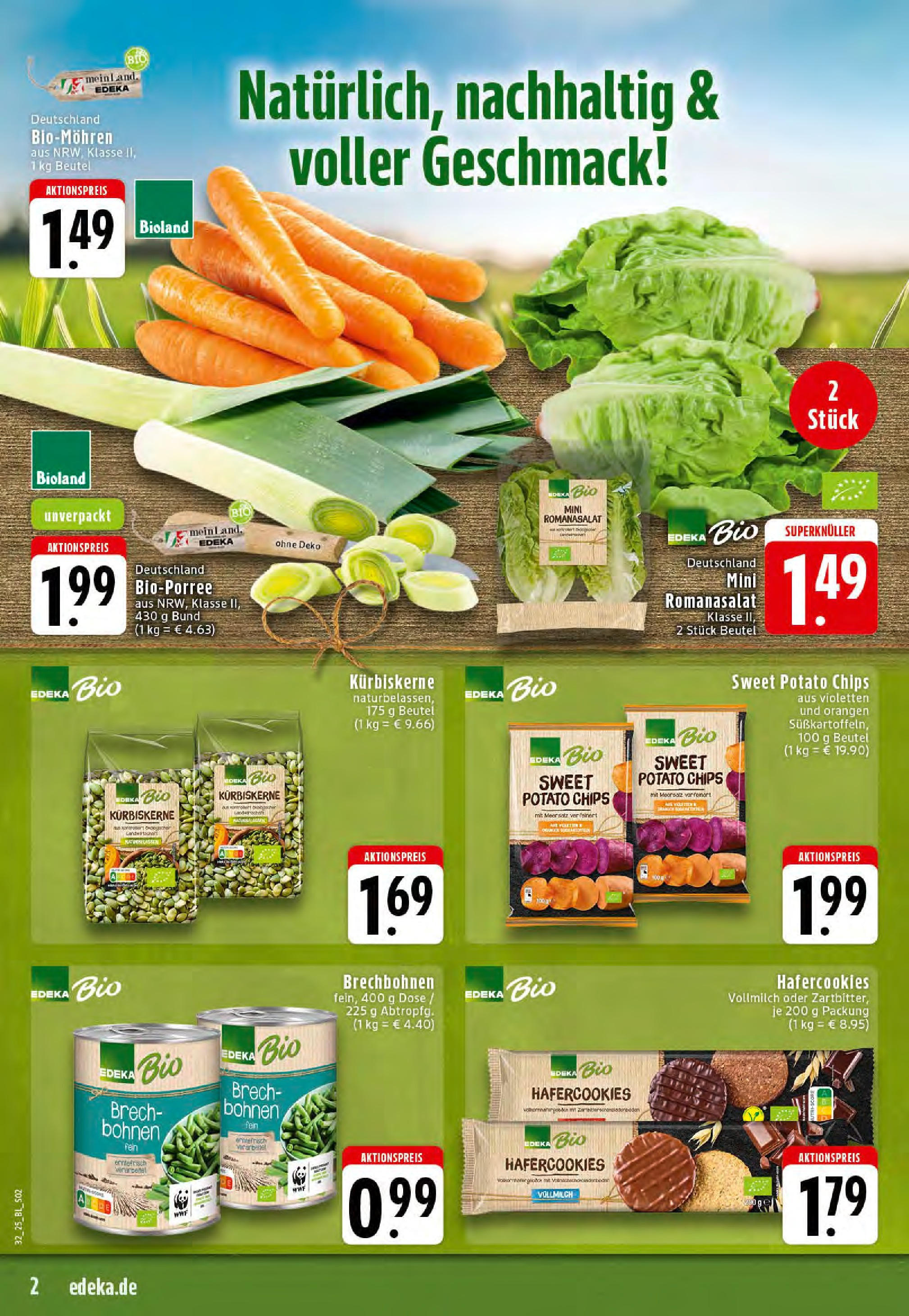 Edeka prospekt Dortmund-Eving	 (ab 03.08.2025) » Angebote Online | Seite: 2 | Produkte: Orangen, Salz, Chips
