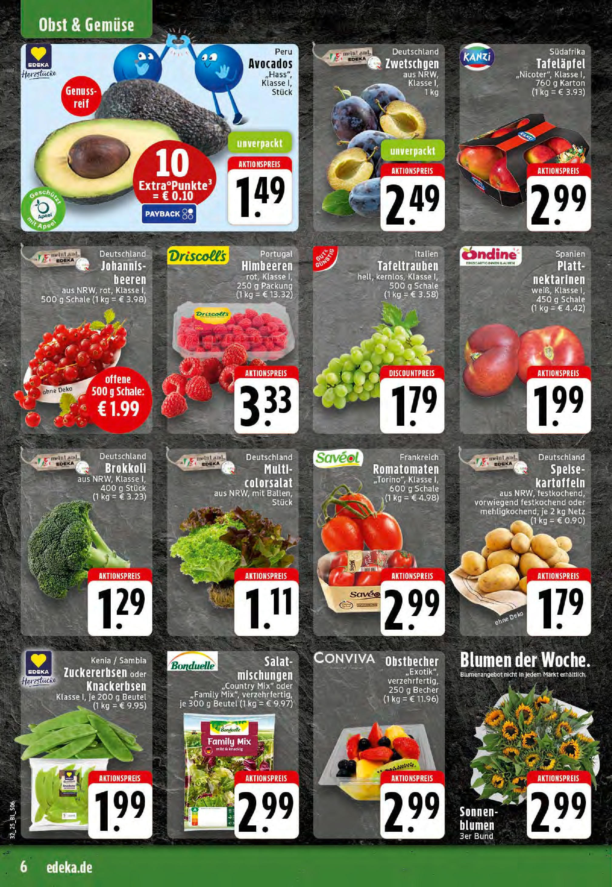 Edeka prospekt Dortmund-Eving	 (ab 03.08.2025) » Angebote Online | Seite: 6 | Produkte: Himbeeren, Zwetschgen, Kartoffeln, Brokkoli