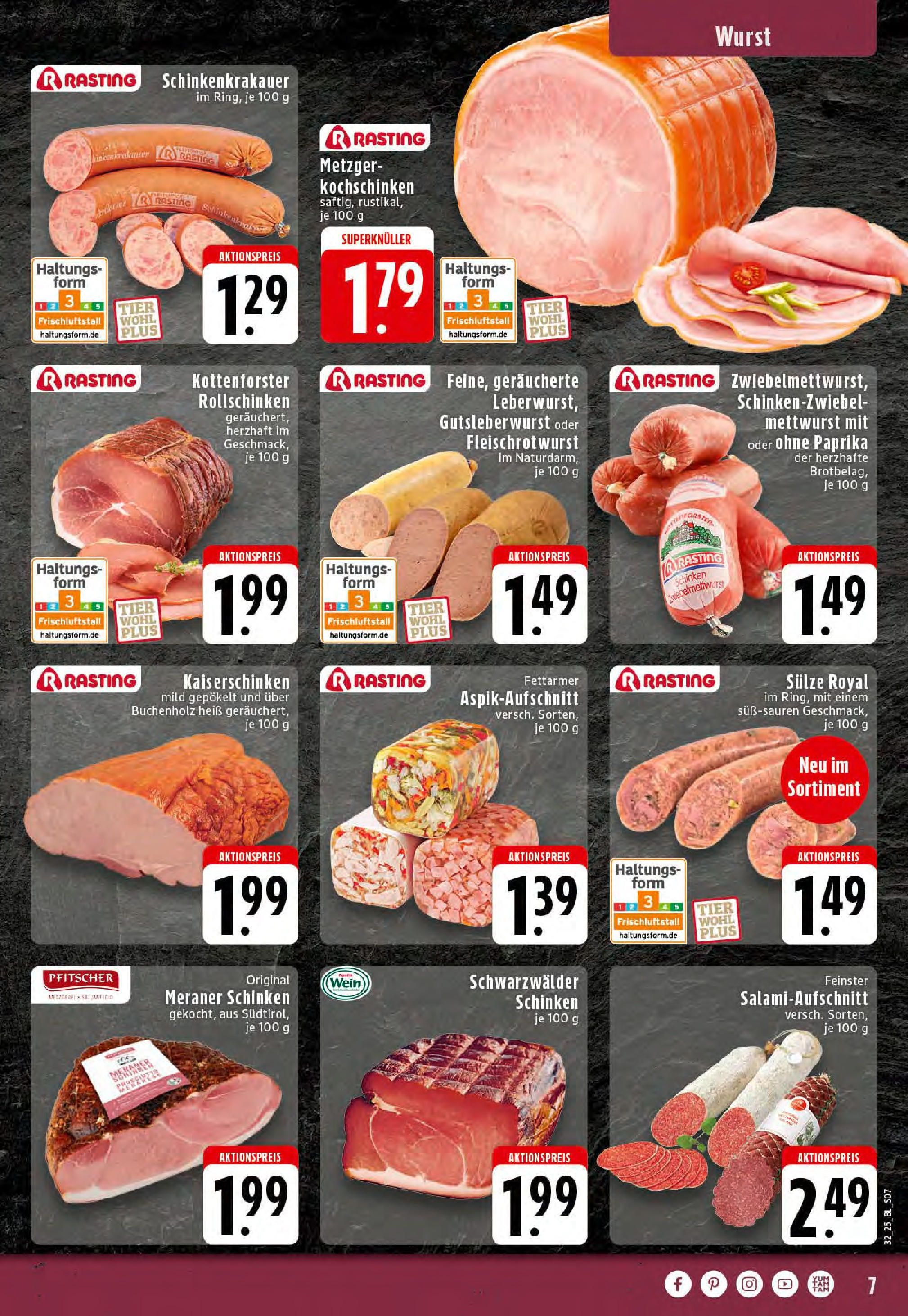 Edeka prospekt Dortmund-Eving	 (ab 03.08.2025) » Angebote Online | Seite: 7 | Produkte: Paprika, Wurst, Schinken, Wein