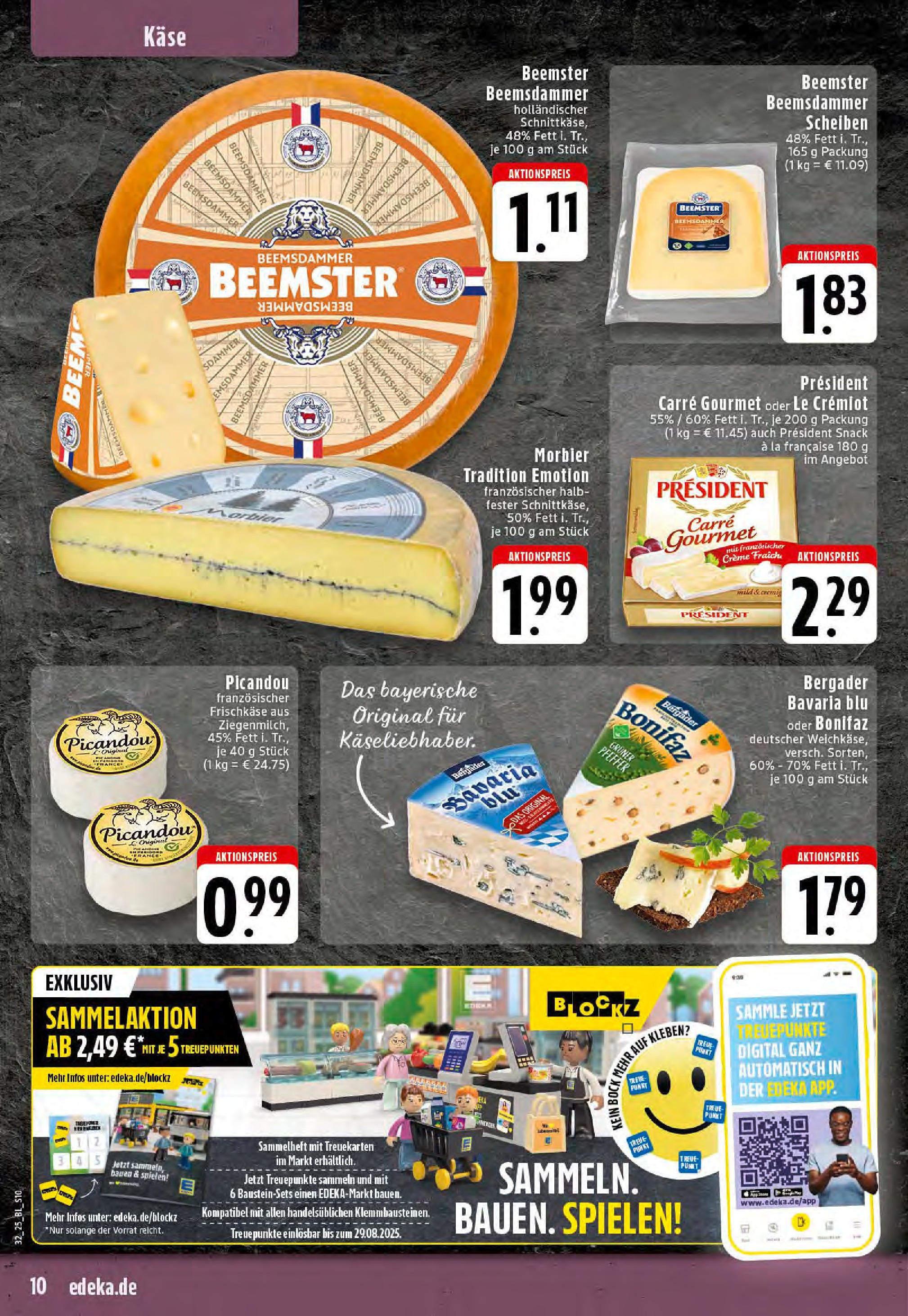 Edeka prospekt Dortmund-Eving	 (ab 03.08.2025) » Angebote Online | Seite: 10 | Produkte: Käse, Creme, Pfeffer, Frischkase