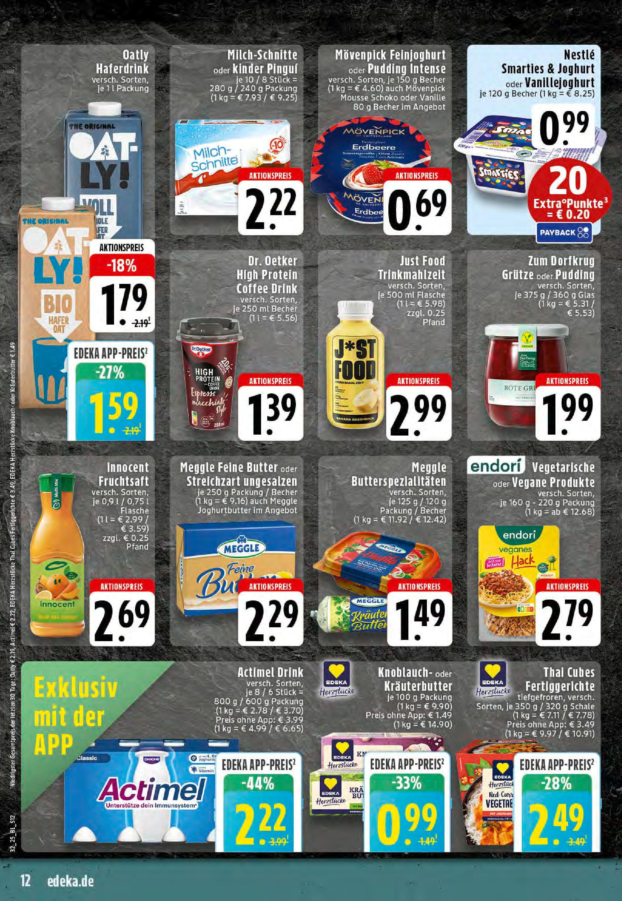 Edeka prospekt Dortmund-Eving	 (ab 03.08.2025) » Angebote Online | Seite: 12 | Produkte: Actimel, Butter, Joghurt, Kräuterbutter