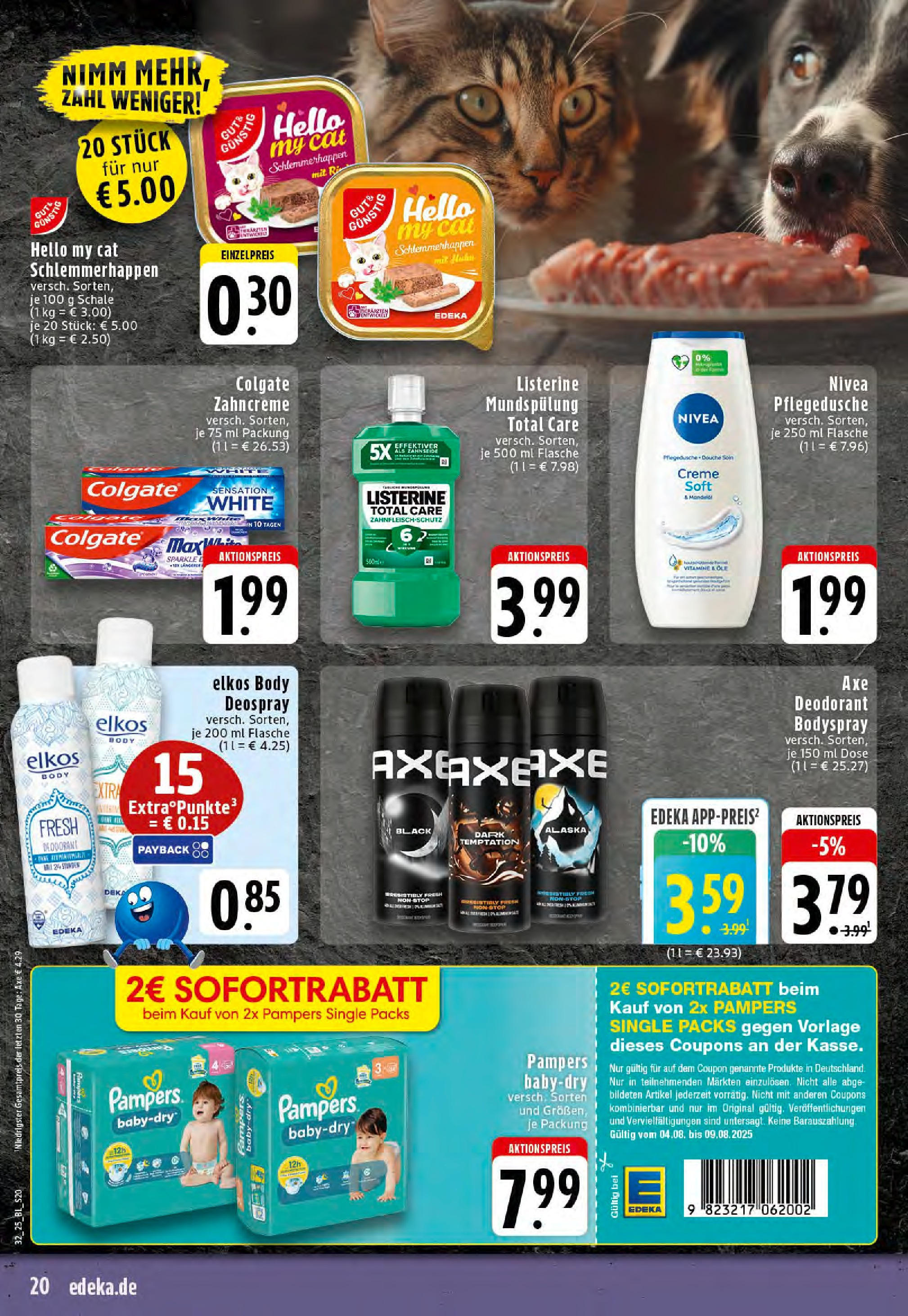 Edeka prospekt Dortmund-Eving	 (ab 03.08.2025) » Angebote Online | Seite: 20 | Produkte: Creme, Deodorant, Axe, Listerine