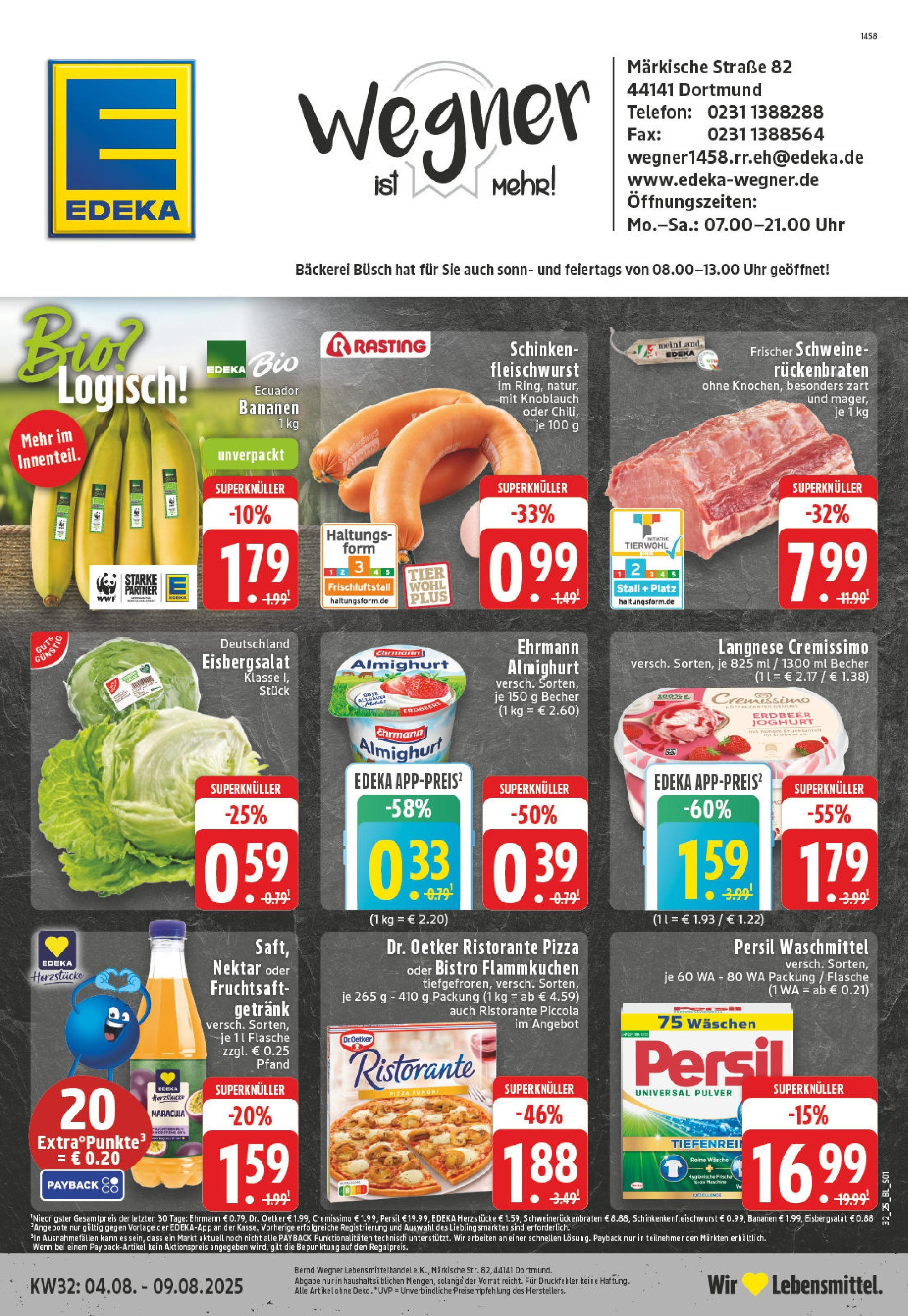 Edeka prospekt Dortmund (ab 03.08.2025) » Angebote Online | Seite: 1 | Produkte: Joghurt, Eisbergsalat, Schinken, Persil Edeka prospekt Dortmund (ab 03.08.2025) » Angebote Online | Seite: 1 | Produkte: Joghurt, Eisbergsalat, Schinken, Persil