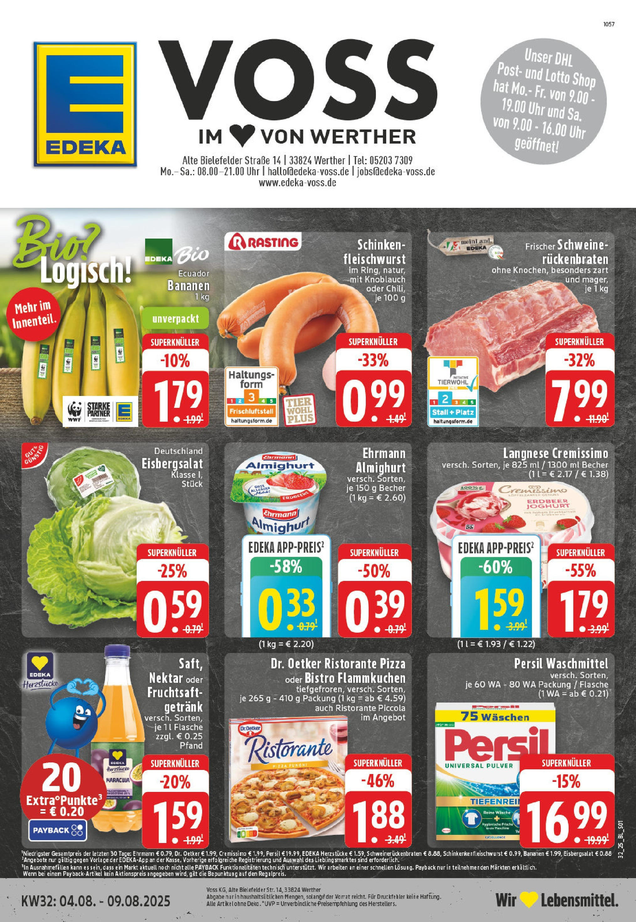 Edeka prospekt Werther (ab 03.08.2025) » Angebote Online | Seite: 1 | Produkte: Eisbergsalat, Waschmittel, Schinken, Uhr Edeka prospekt Werther (ab 03.08.2025) » Angebote Online | Seite: 1 | Produkte: Eisbergsalat, Waschmittel, Schinken, Uhr