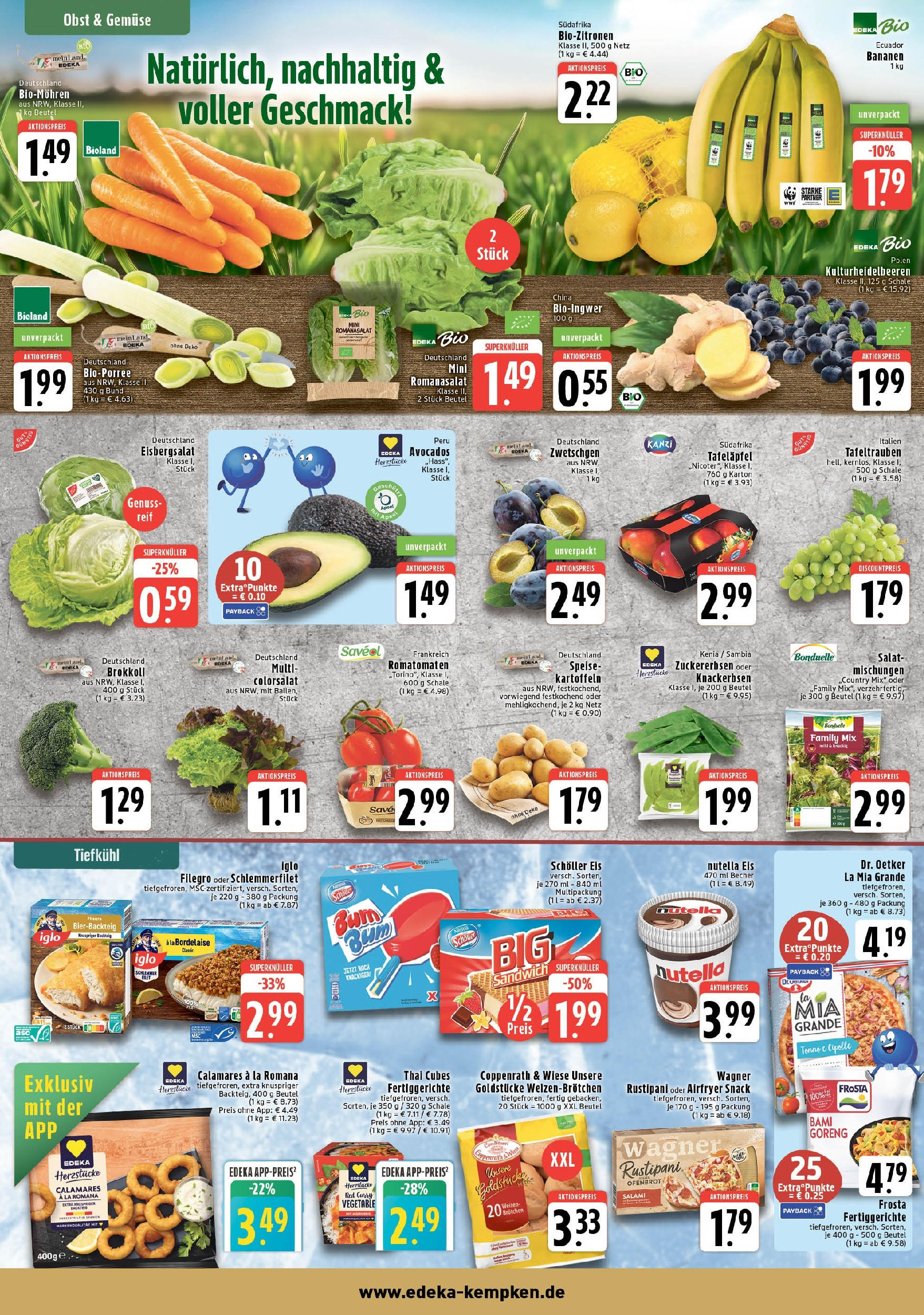 Edeka prospekt Krefeld (ab 03.08.2025) » Angebote Online | Seite: 4 | Produkte: Iglo, Frosta, Avocado, Pizza Edeka prospekt Krefeld (ab 03.08.2025) » Angebote Online | Seite: 4 | Produkte: Iglo, Frosta, Avocado, Pizza