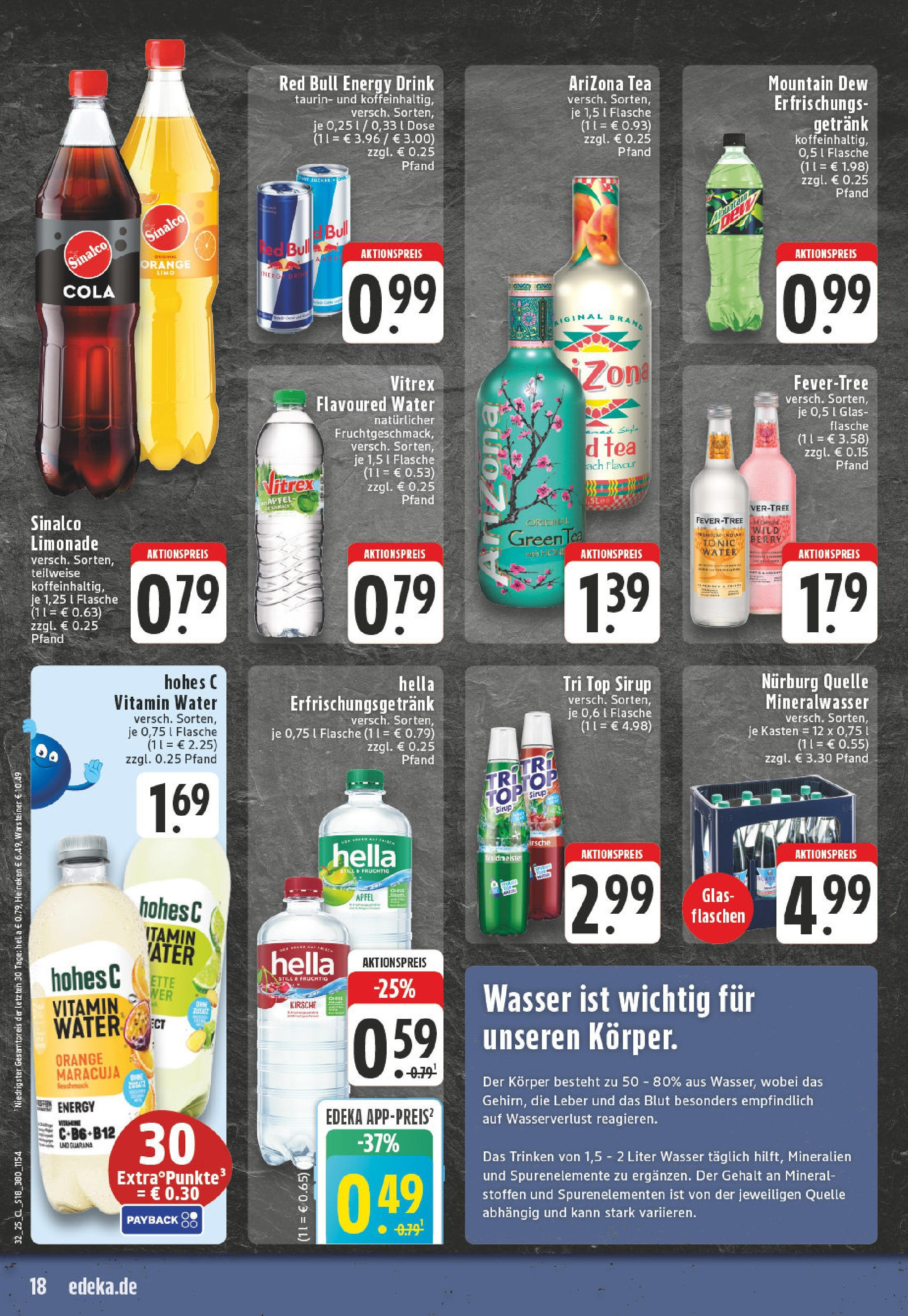 Edeka prospekt Höhn (ab 03.08.2025) » Angebote Online | Seite: 18 | Produkte: Limonade, Mineralwasser, Warsteiner, Hohes c Edeka prospekt Höhn (ab 03.08.2025) » Angebote Online | Seite: 18 | Produkte: Limonade, Mineralwasser, Warsteiner, Hohes c