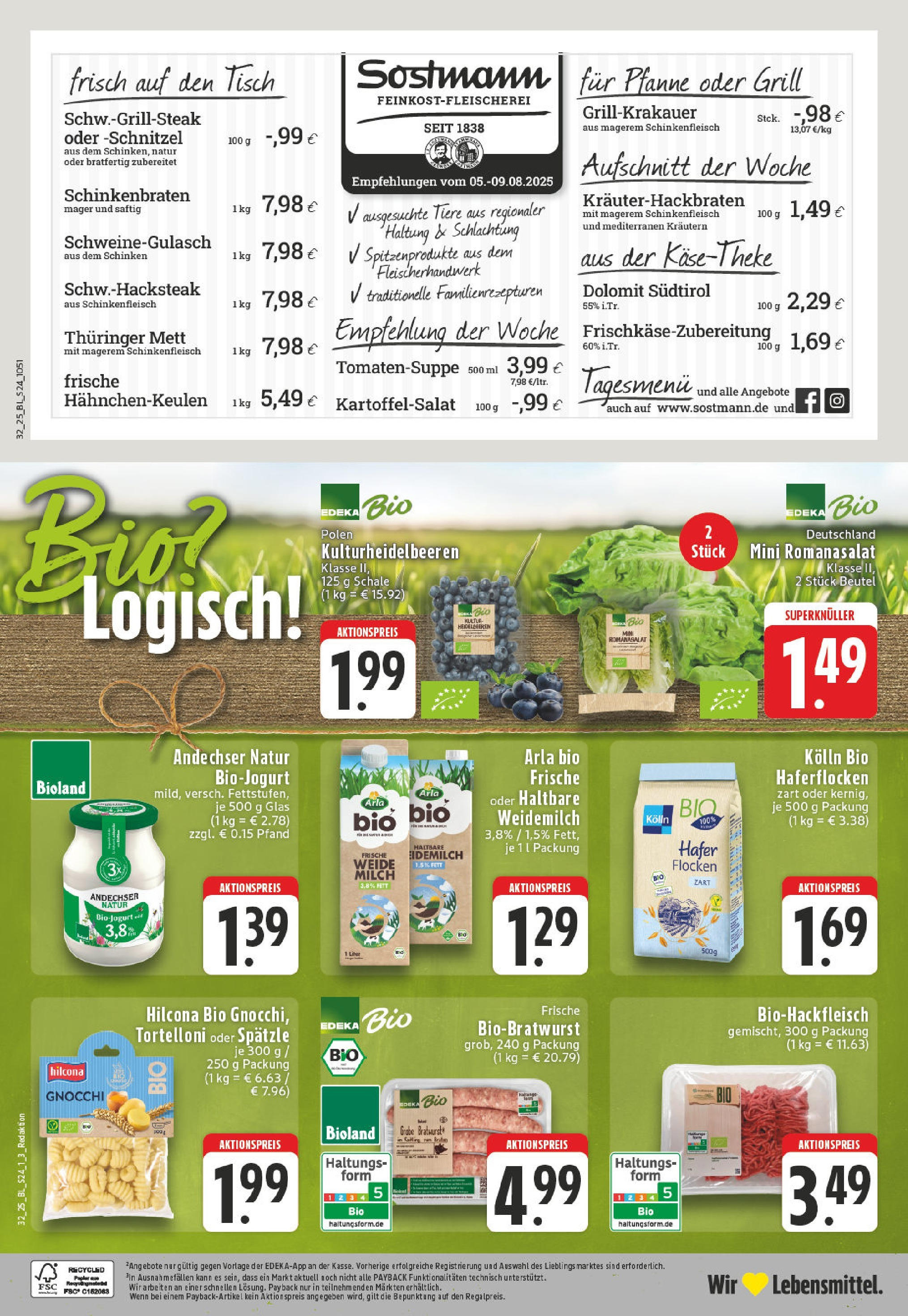 Edeka prospekt Lienen (ab 03.08.2025) » Angebote Online | Seite: 24 | Produkte: Milch, Tisch, Heidelbeeren, Pasta Edeka prospekt Lienen (ab 03.08.2025) » Angebote Online | Seite: 24 | Produkte: Milch, Tisch, Heidelbeeren, Pasta