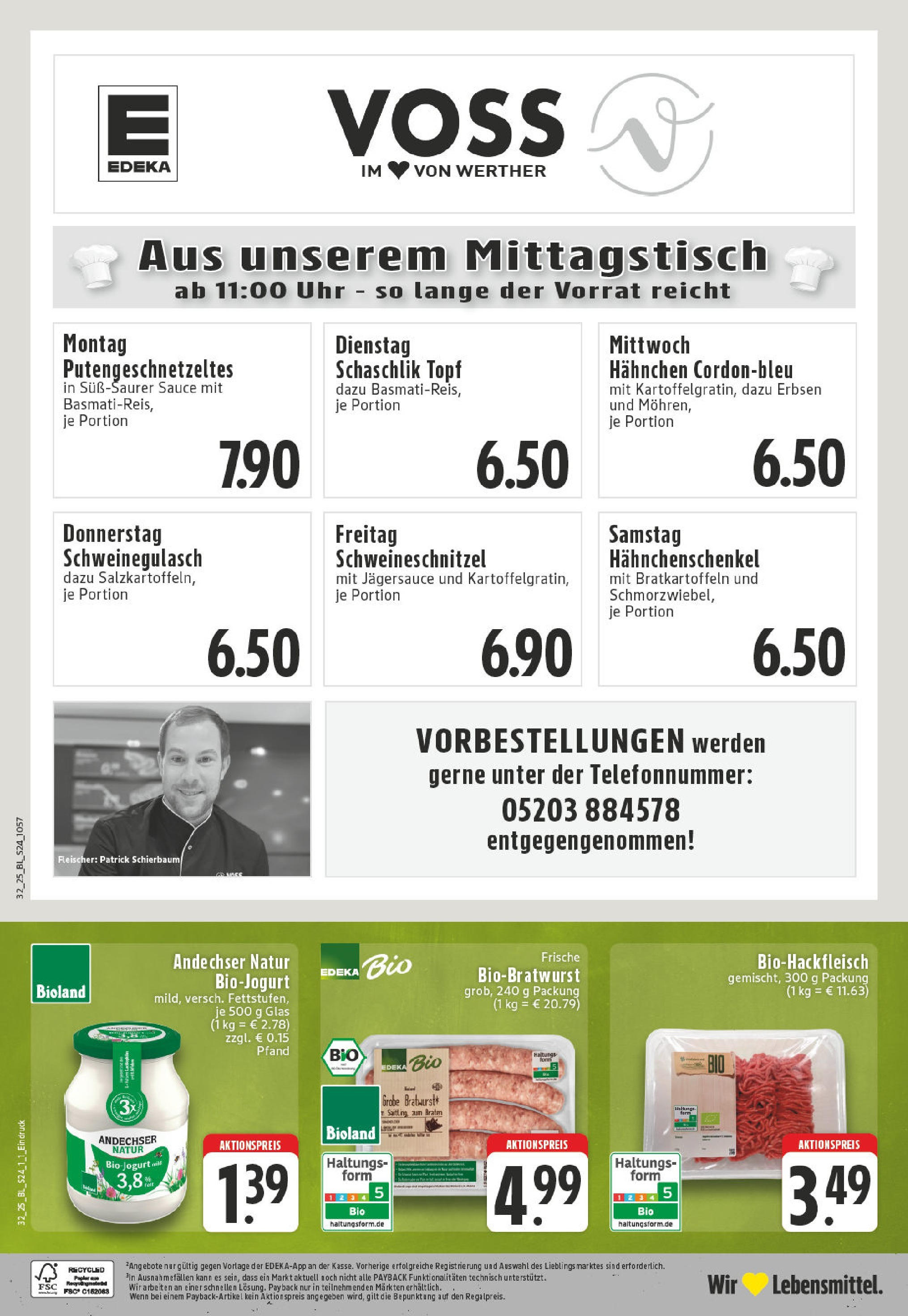Edeka prospekt Werther (ab 03.08.2025) » Angebote Online | Seite: 24 | Produkte: Schweinegulasch, Hahnchen, Hahnchenschenkel, Uhr Edeka prospekt Werther (ab 03.08.2025) » Angebote Online | Seite: 24 | Produkte: Schweinegulasch, Hahnchen, Hahnchenschenkel, Uhr