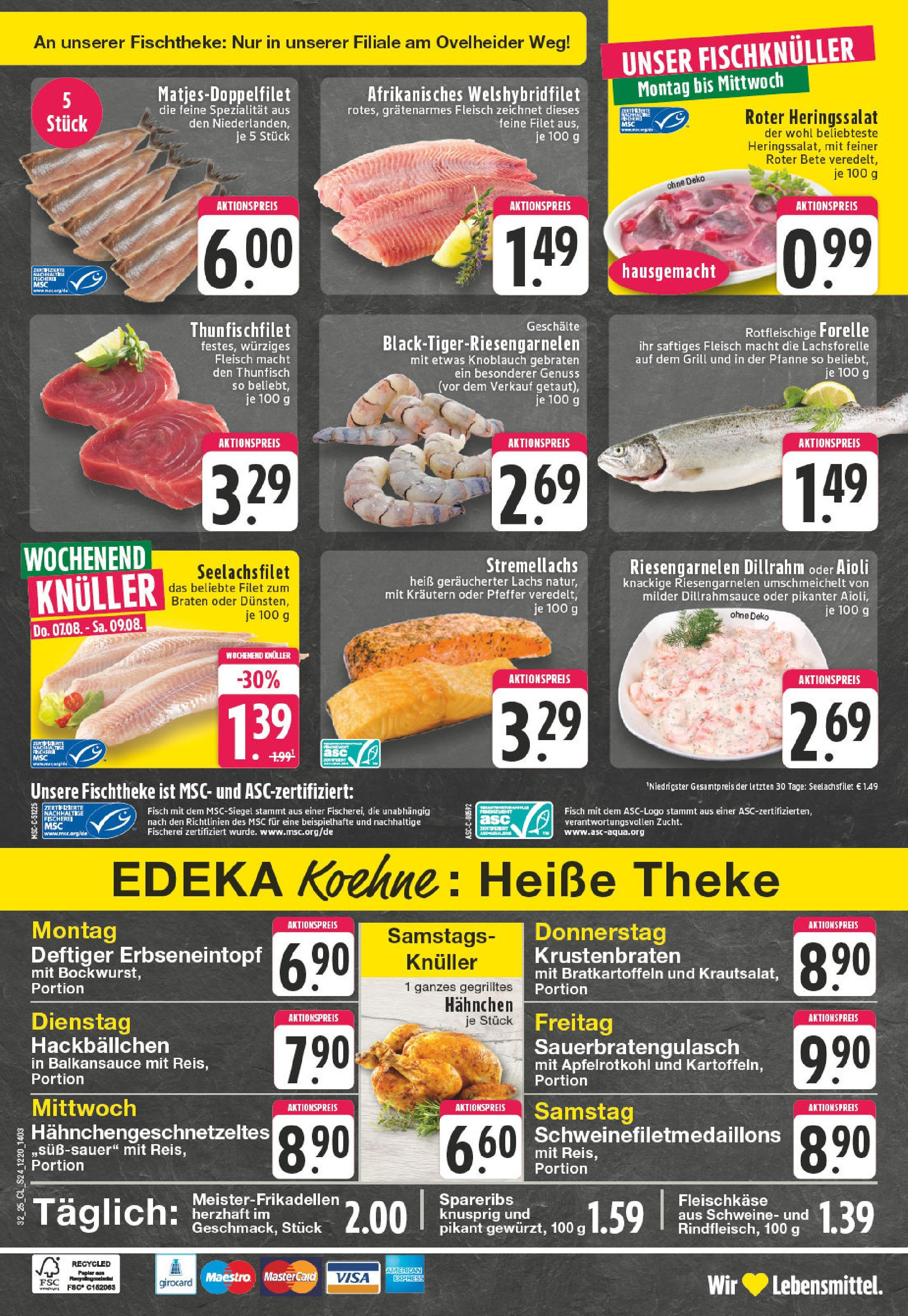 Edeka prospekt Marl	 (ab 03.08.2025) » Angebote Online | Seite: 24 | Produkte: Grill, Lachs, Pfeffer, Fleisch