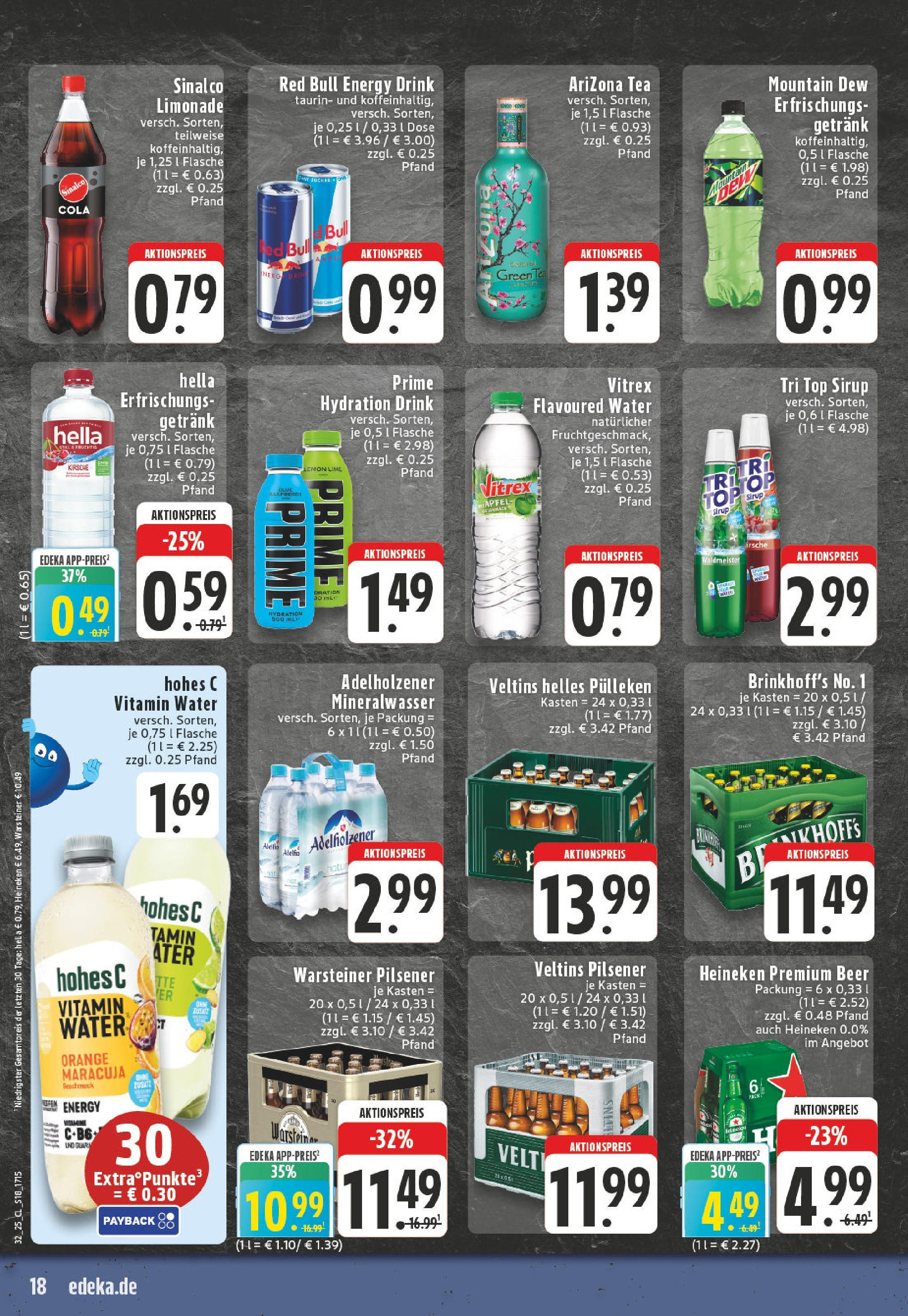 Edeka prospekt Lünen-Brambauer (ab 03.08.2025) » Angebote Online | Seite: 18 | Produkte: Sinalco, Top, Adelholzener, Veltins Edeka prospekt Lünen-Brambauer (ab 03.08.2025) » Angebote Online | Seite: 18 | Produkte: Sinalco, Top, Adelholzener, Veltins