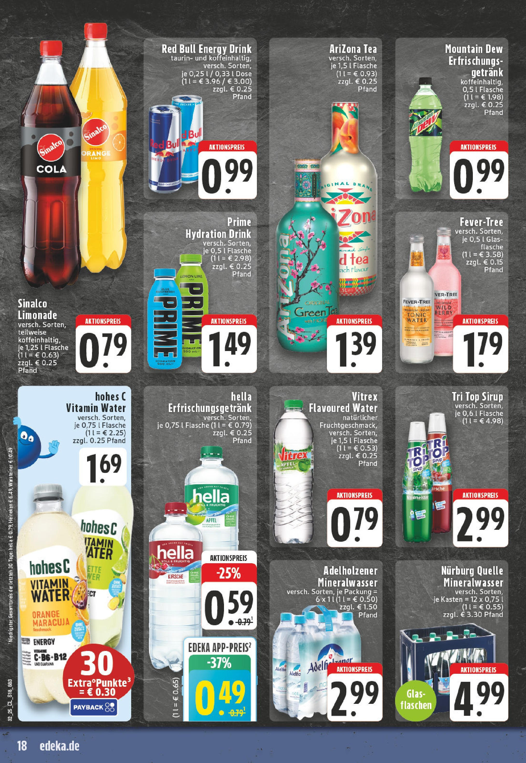 Edeka prospekt Erkelenz (ab 03.08.2025) » Angebote Online | Seite: 18 | Produkte: Sinalco, Top, Limonade, Hella Edeka prospekt Erkelenz (ab 03.08.2025) » Angebote Online | Seite: 18 | Produkte: Sinalco, Top, Limonade, Hella