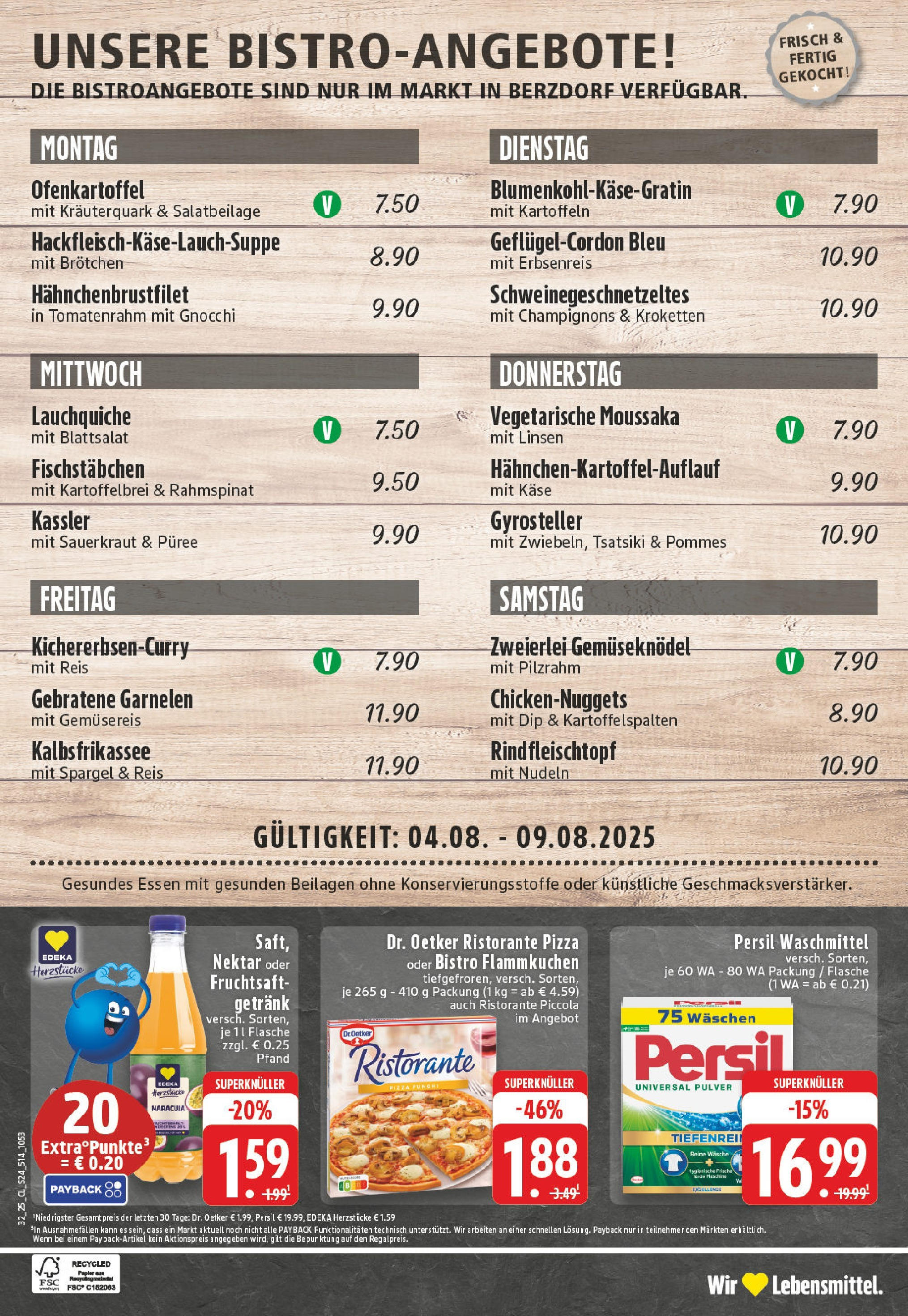 Edeka prospekt Wesseling-Berzdorf	 (ab 03.08.2025) » Angebote Online | Seite: 24 | Produkte: Pommes, Kartoffeln, Fischstabchen, Pizza