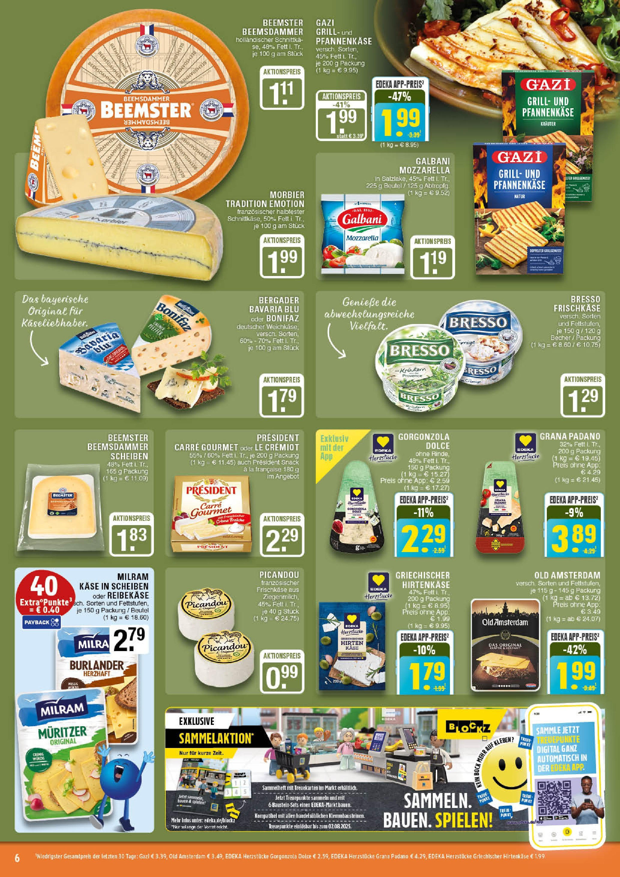 Edeka prospekt Marl (ab 03.08.2025) » Angebote Online | Seite: 6 | Produkte: Bresso, Creme, Milram, Frischkase Edeka prospekt Marl (ab 03.08.2025) » Angebote Online | Seite: 6 | Produkte: Bresso, Creme, Milram, Frischkase