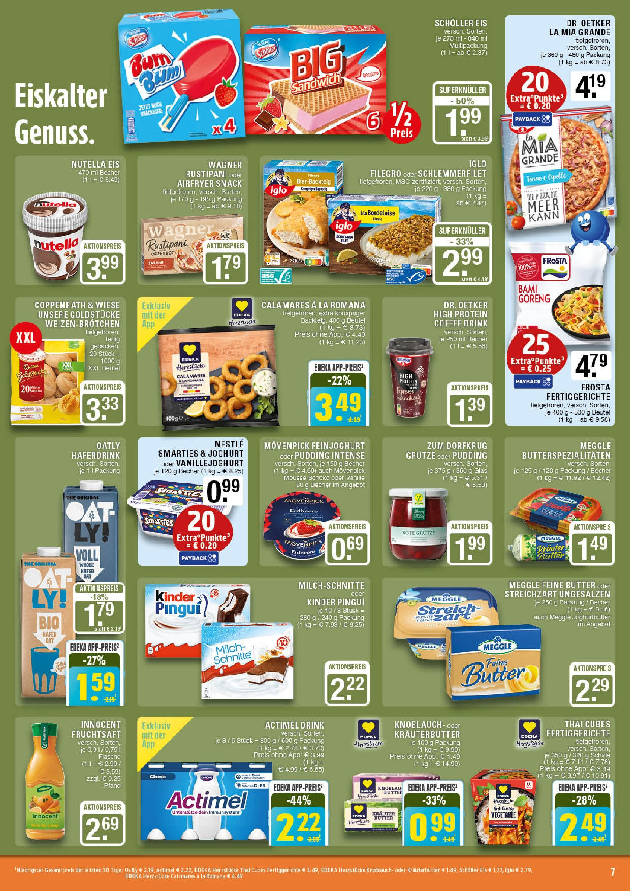 Edeka prospekt Marl (ab 03.08.2025) » Angebote Online | Seite: 7 | Produkte: Iglo, Frosta, Knoblauch, Salami Edeka prospekt Marl (ab 03.08.2025) » Angebote Online | Seite: 7 | Produkte: Iglo, Frosta, Knoblauch, Salami