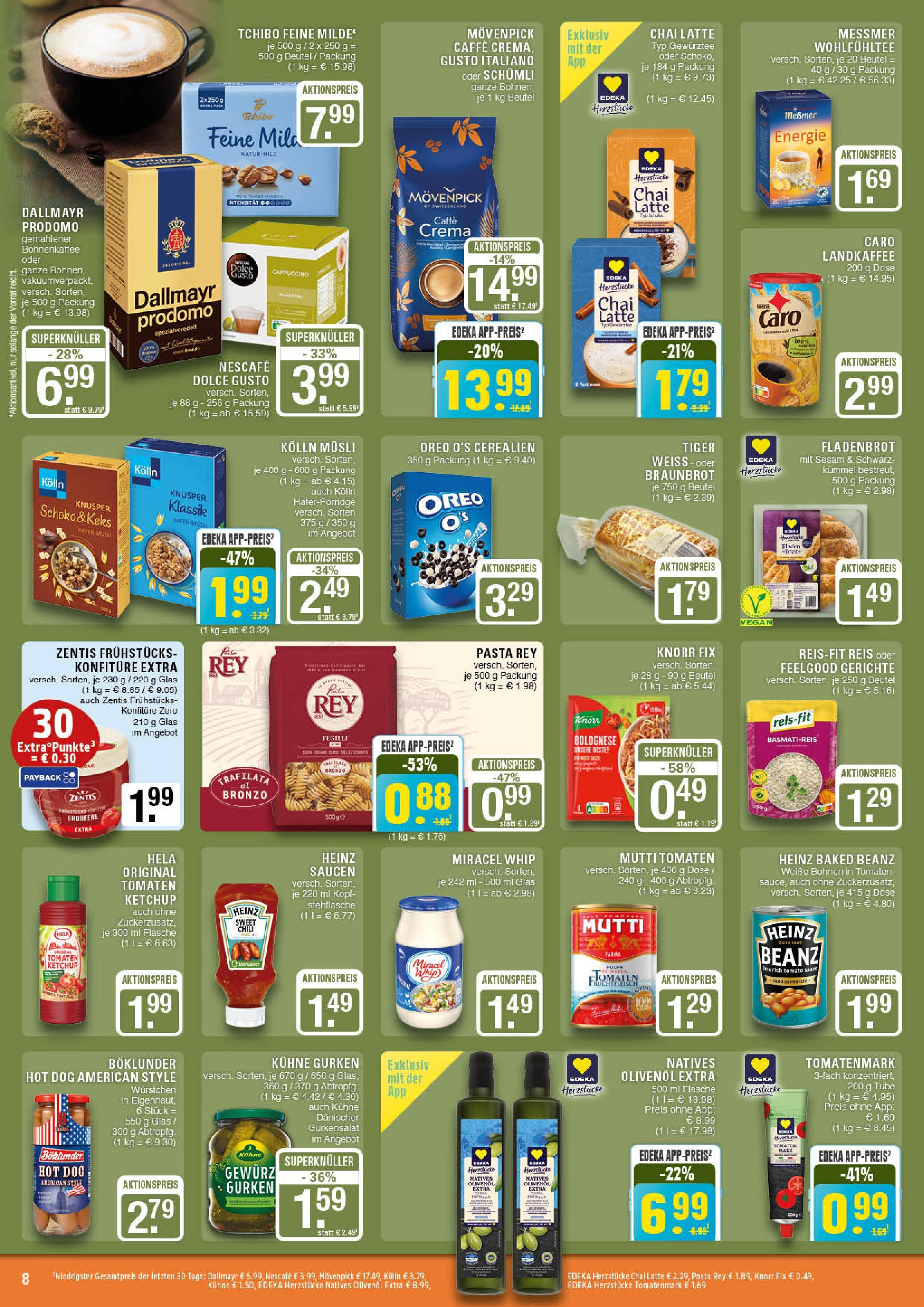 Edeka prospekt Marl (ab 03.08.2025) » Angebote Online | Seite: 8 | Produkte: Kolln, Pasta, Reis, Gurken Edeka prospekt Marl (ab 03.08.2025) » Angebote Online | Seite: 8 | Produkte: Kolln, Pasta, Reis, Gurken