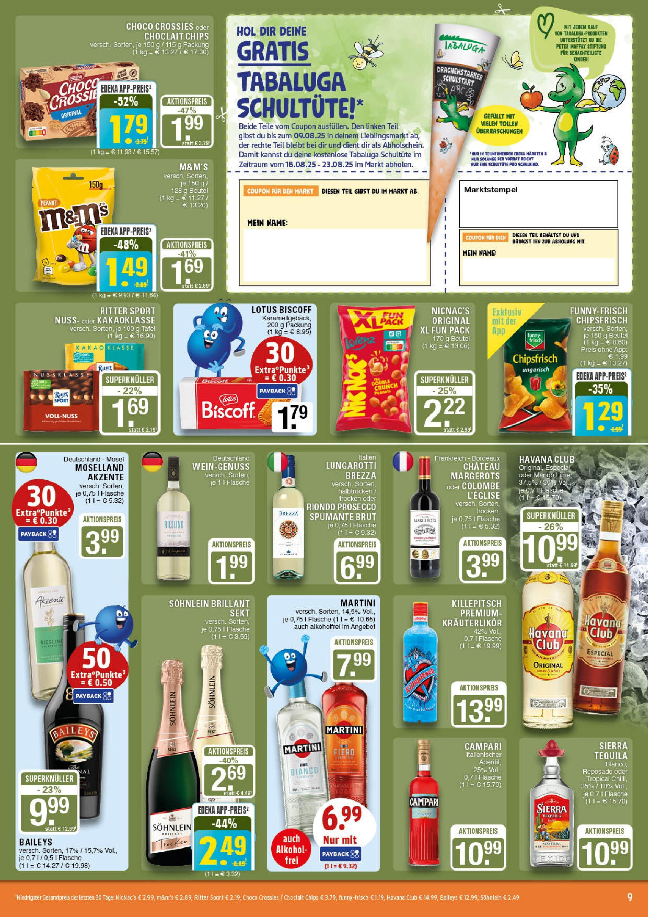 Edeka prospekt Marl (ab 03.08.2025) » Angebote Online | Seite: 9 | Produkte: Martini, Sekt, Campari, Rum Edeka prospekt Marl (ab 03.08.2025) » Angebote Online | Seite: 9 | Produkte: Martini, Sekt, Campari, Rum