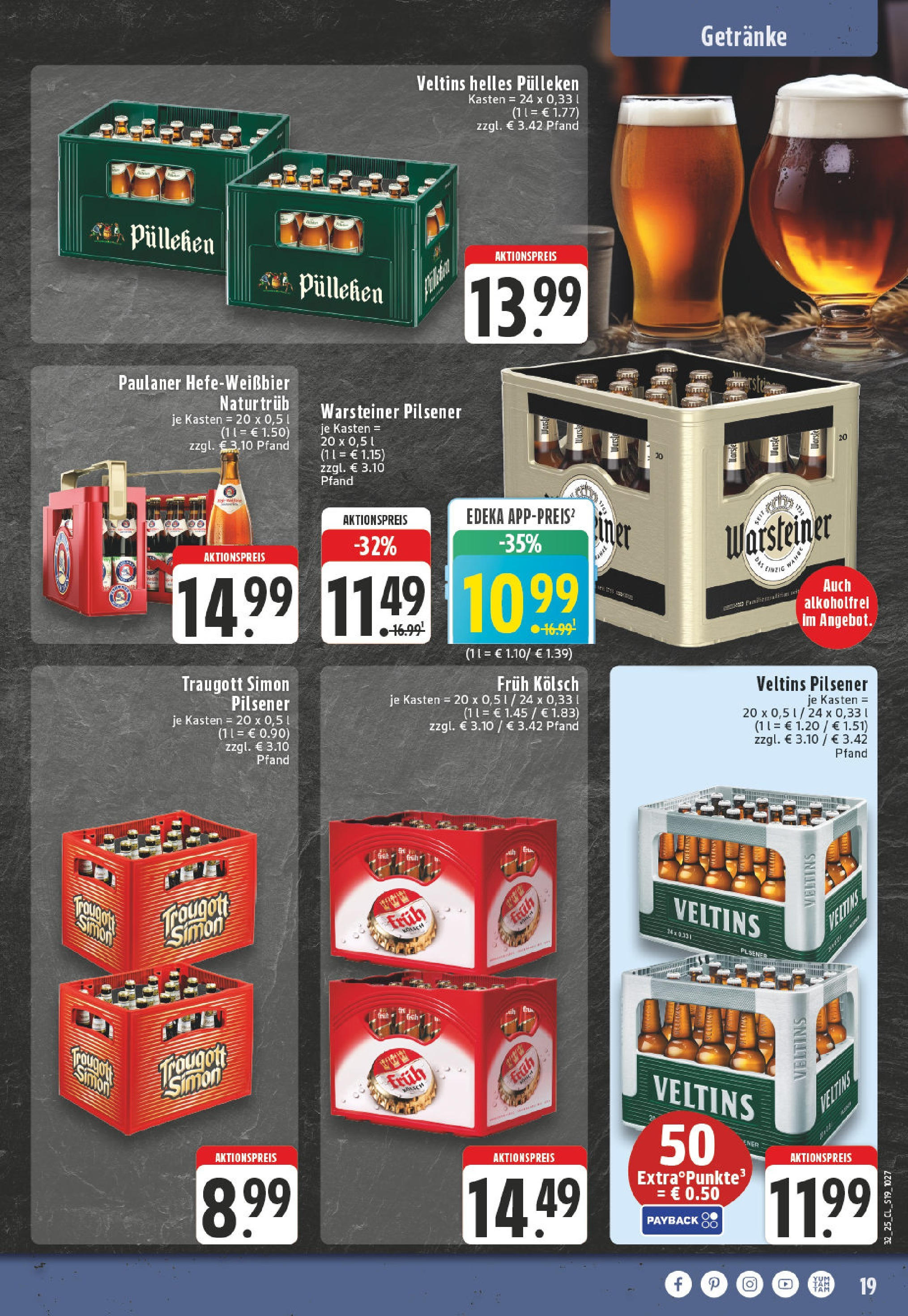 Edeka prospekt Ruppichteroth (ab 03.08.2025) » Angebote Online | Seite: 19 | Produkte: Helles pulleken, Warsteiner, Paulaner, Veltins Edeka prospekt Ruppichteroth (ab 03.08.2025) » Angebote Online | Seite: 19 | Produkte: Helles pulleken, Warsteiner, Paulaner, Veltins