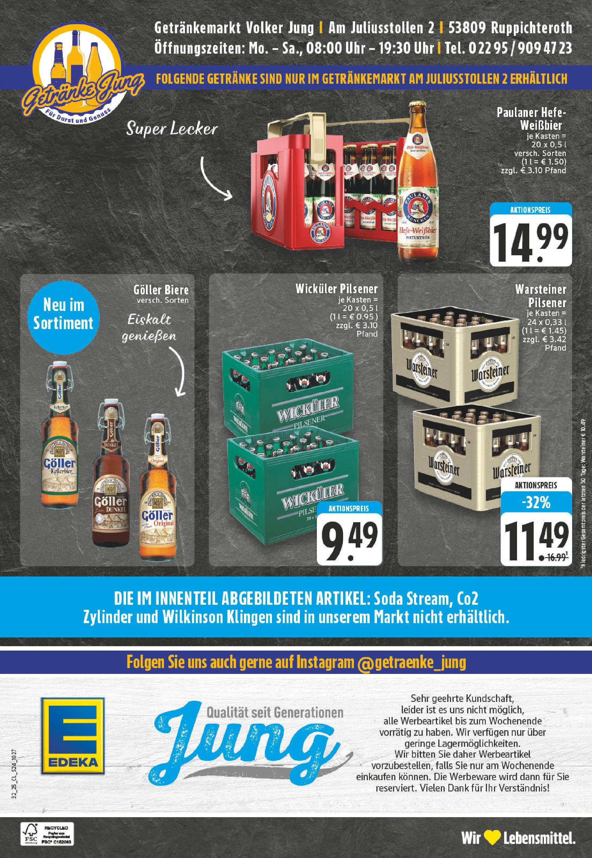 Edeka prospekt Ruppichteroth (ab 03.08.2025) » Angebote Online | Seite: 24 | Produkte: Weißbier, Warsteiner, Uhr, Paulaner Edeka prospekt Ruppichteroth (ab 03.08.2025) » Angebote Online | Seite: 24 | Produkte: Weißbier, Warsteiner, Uhr, Paulaner