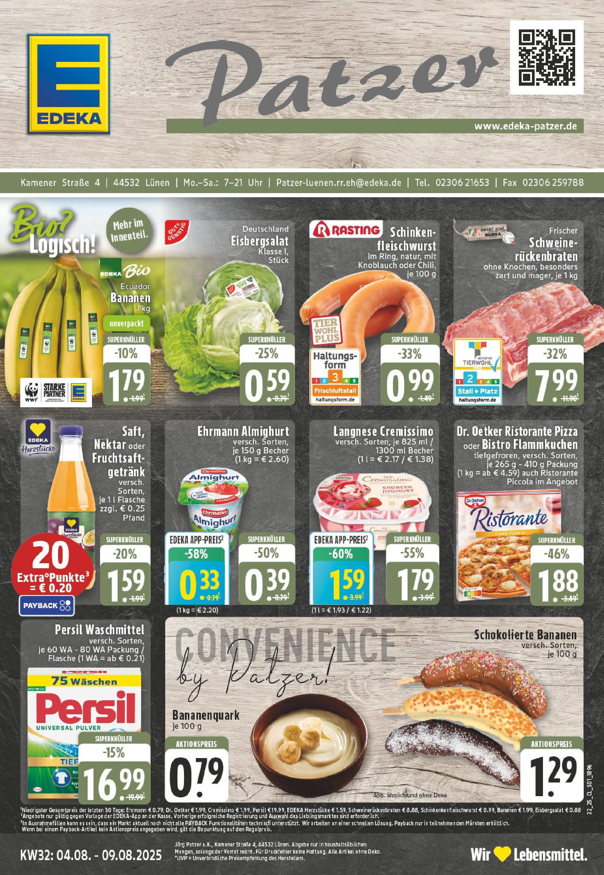 Edeka prospekt Lünen	 (ab 03.08.2025) » Angebote Online | Seite: 1 | Produkte: Ristorante, Cremissimo, Waschmittel, Persil