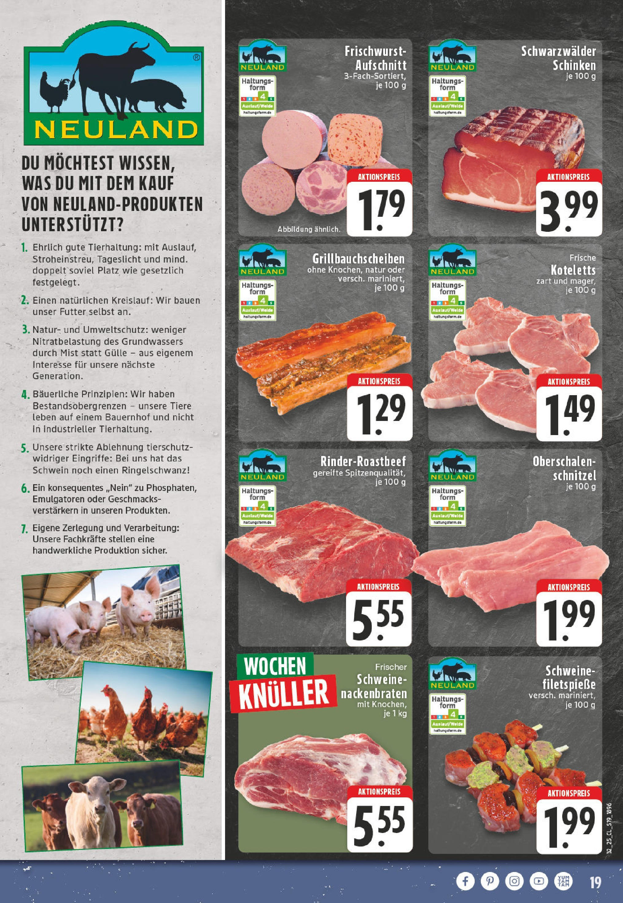 Edeka prospekt Lünen	 (ab 03.08.2025) » Angebote Online | Seite: 19 | Produkte: Schnitzel, Schinken