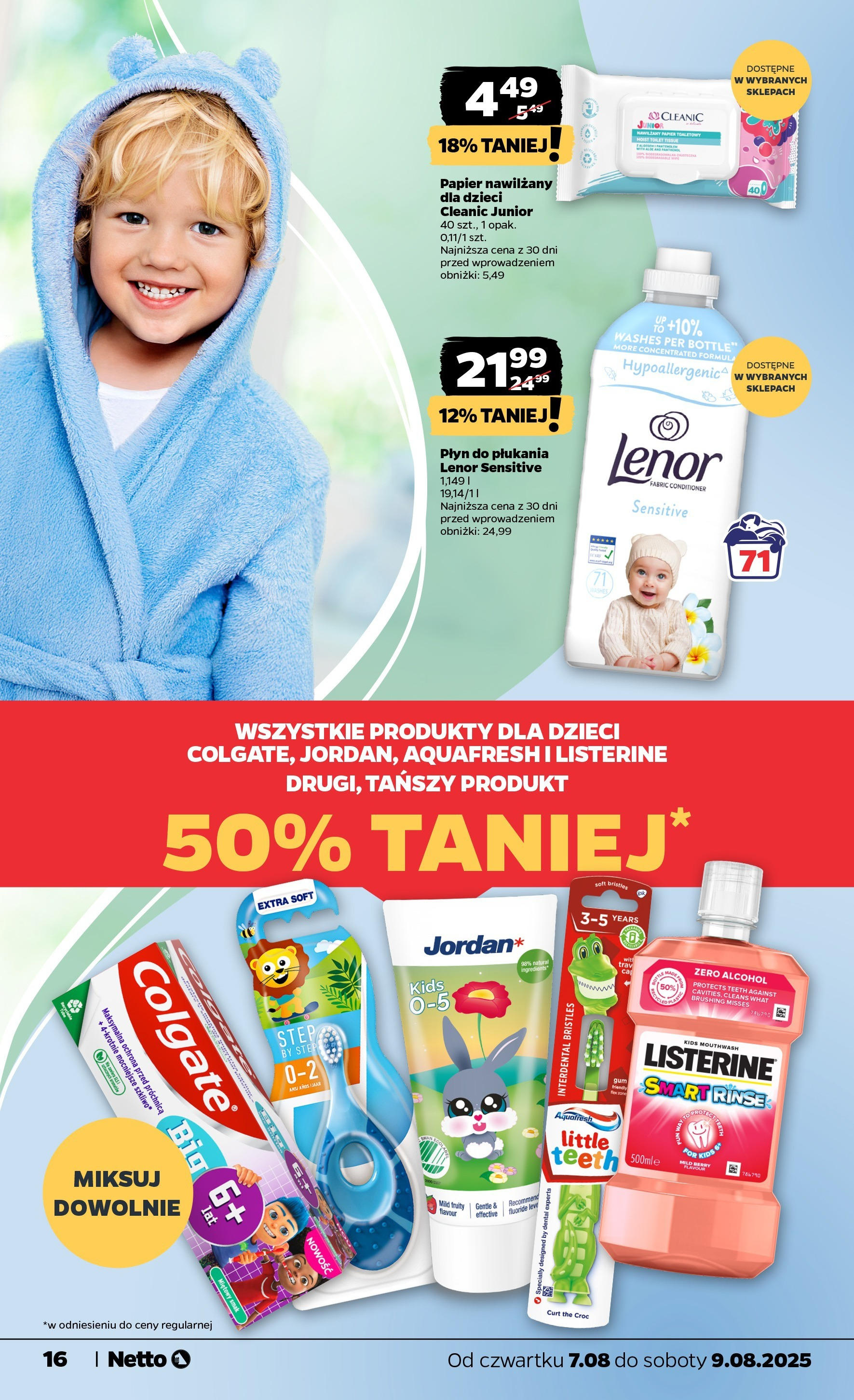 Netto gazetka - Spożywcza od 07.08.2025 | Promocje | Strona: 16 | Produkty: Papier toaletowy, Płyn do płukania Lenor, Lenor płyn do płukania Netto gazetka - Spożywcza od 07.08.2025 - Aktualne promocje | Strona: 16 | Produkty: Papier toaletowy, Płyn do płukania Lenor, Lenor płyn do płukania