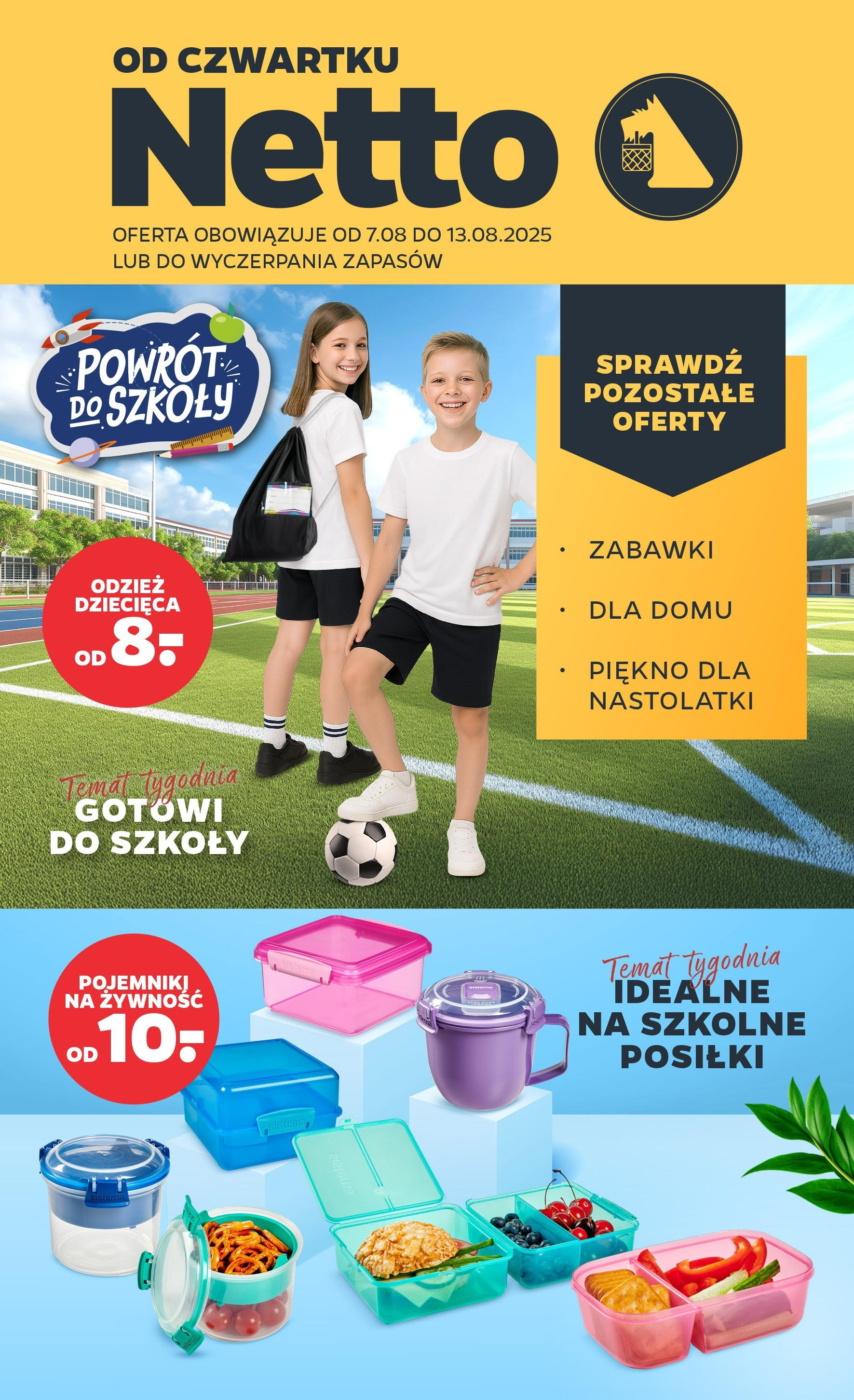 Netto gazetka - Spożywcza od 07.08.2025 | Promocje | Strona: 19 | Produkty: Pojemniki na żywność Netto gazetka - Spożywcza od 07.08.2025 - Aktualne promocje | Strona: 19 | Produkty: Pojemniki na żywność