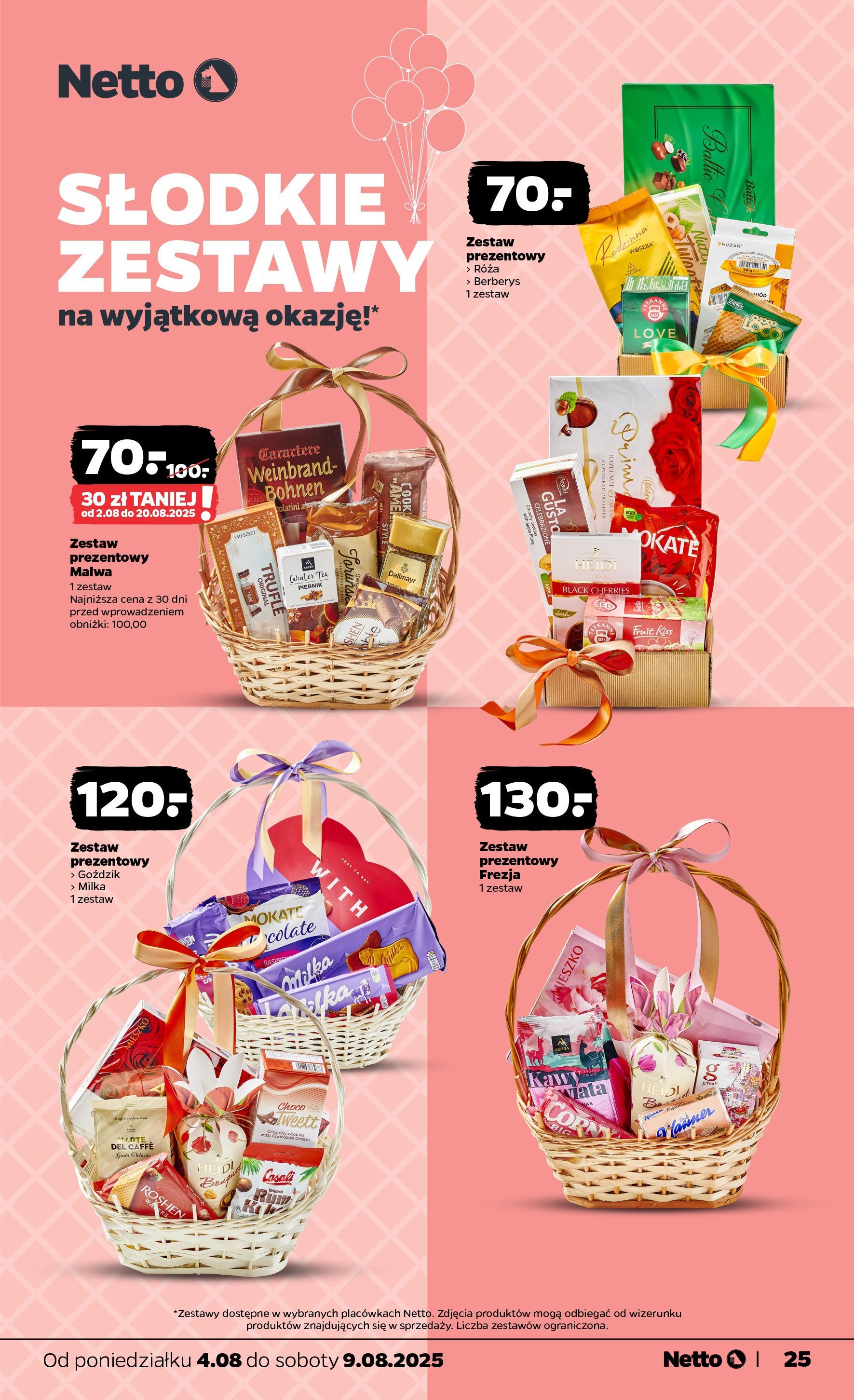 Netto gazetka od 04.08.2025 | Promocje | Strona: 25 | Produkty: Piernik, Goździk, Milka Netto gazetka od 04.08.2025 - Aktualne promocje | Strona: 25 | Produkty: Piernik, Goździk, Milka
