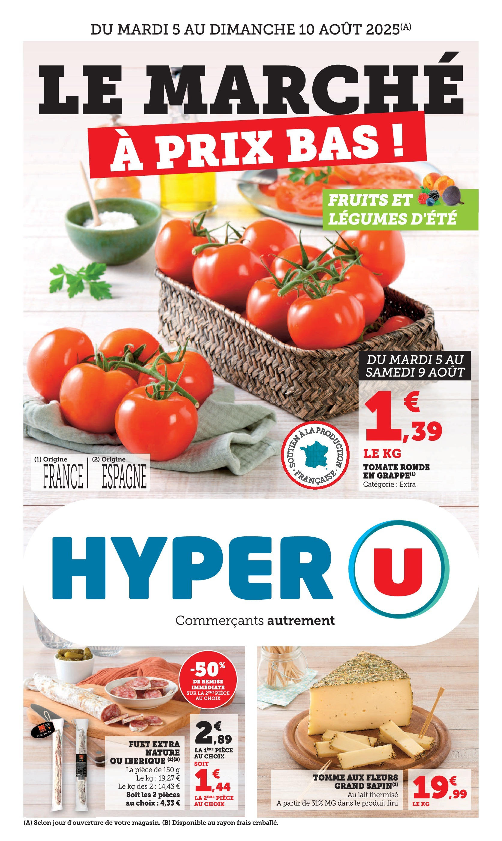 Hyper U - Le marché à prix bas! à partir du 04/08/2025 - promo en ligne | Page: 1 | Produits: Lait